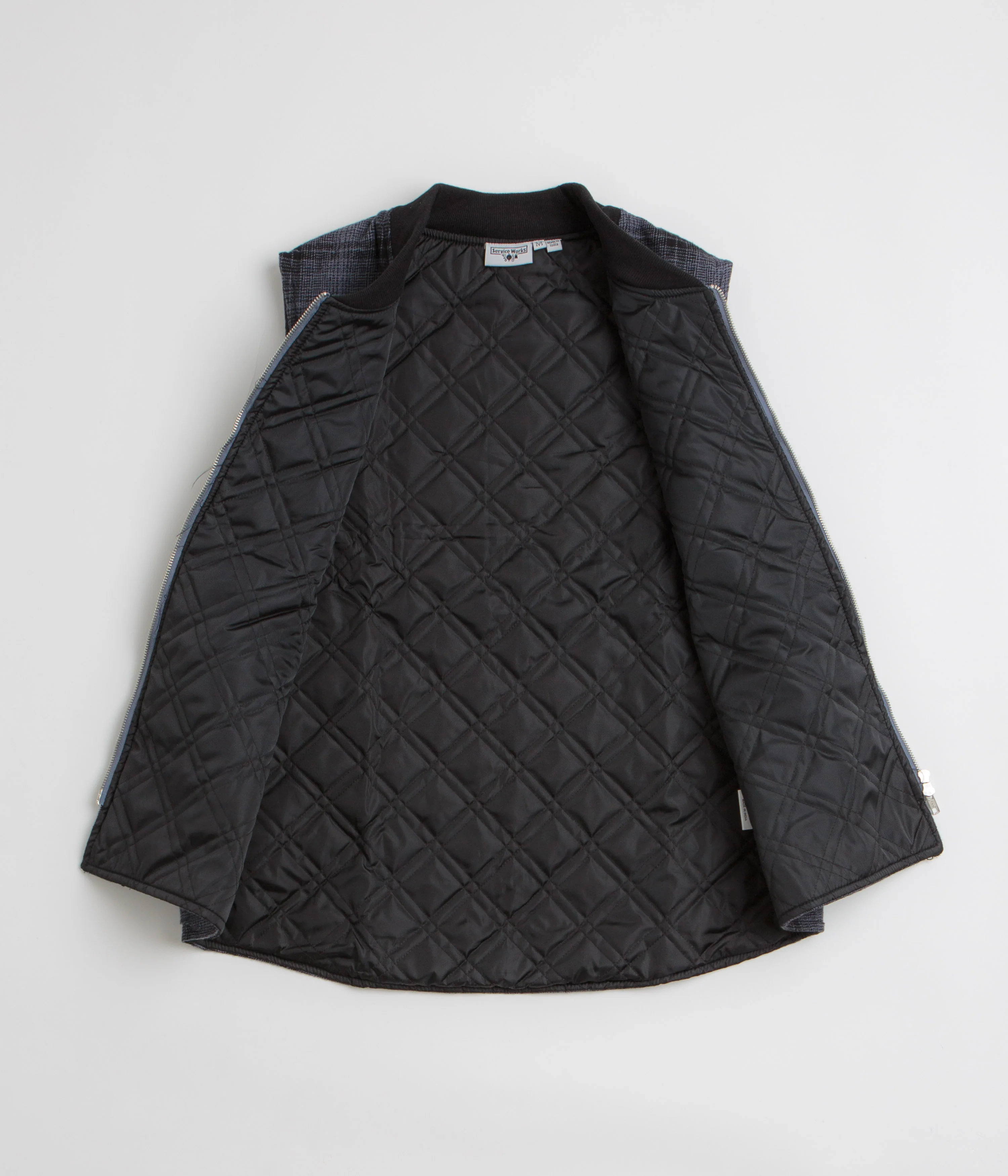 Service Works Thistle Plaid Work Vest - Black - Image 2