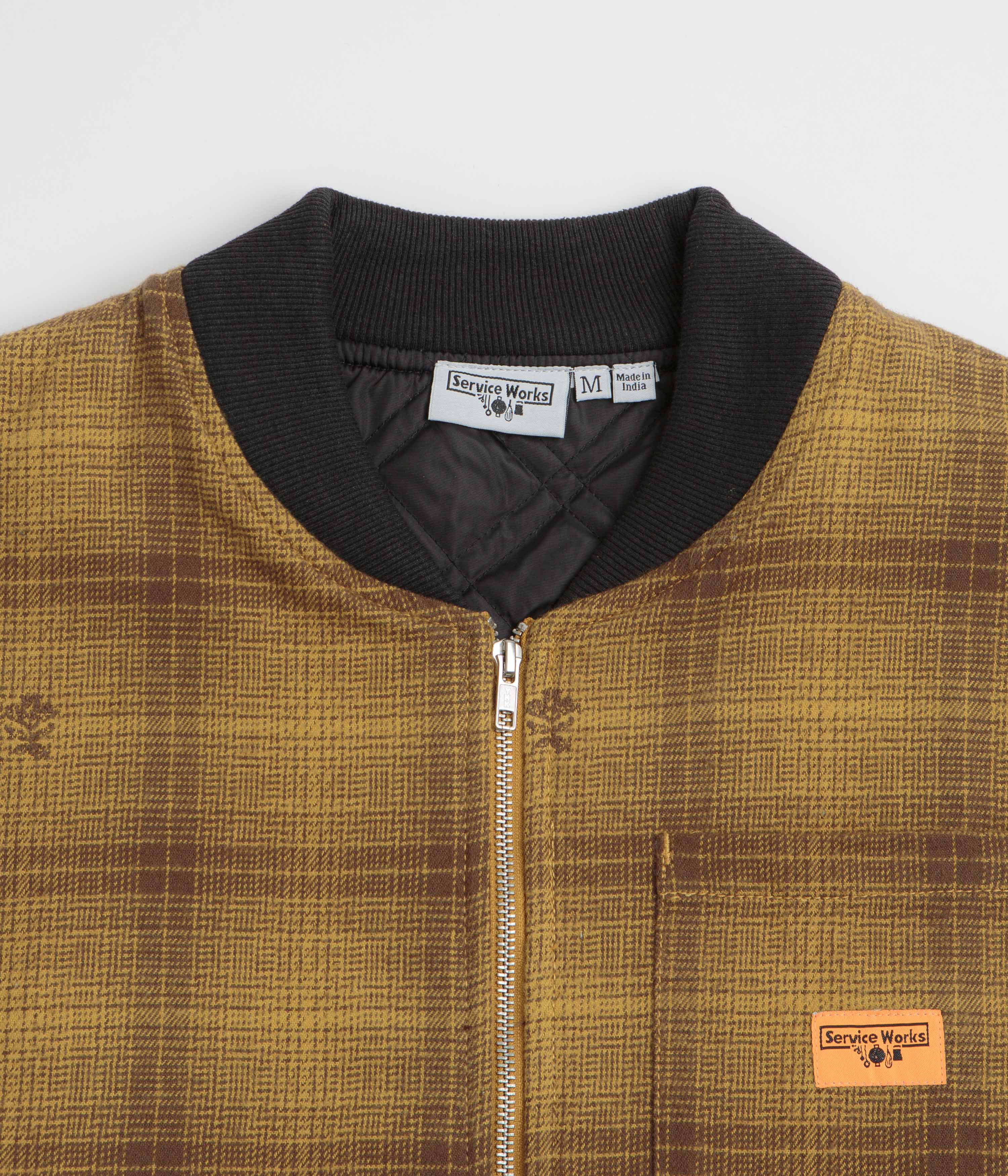 Service Works Thistle Plaid Work Vest - Ochre - Image 4