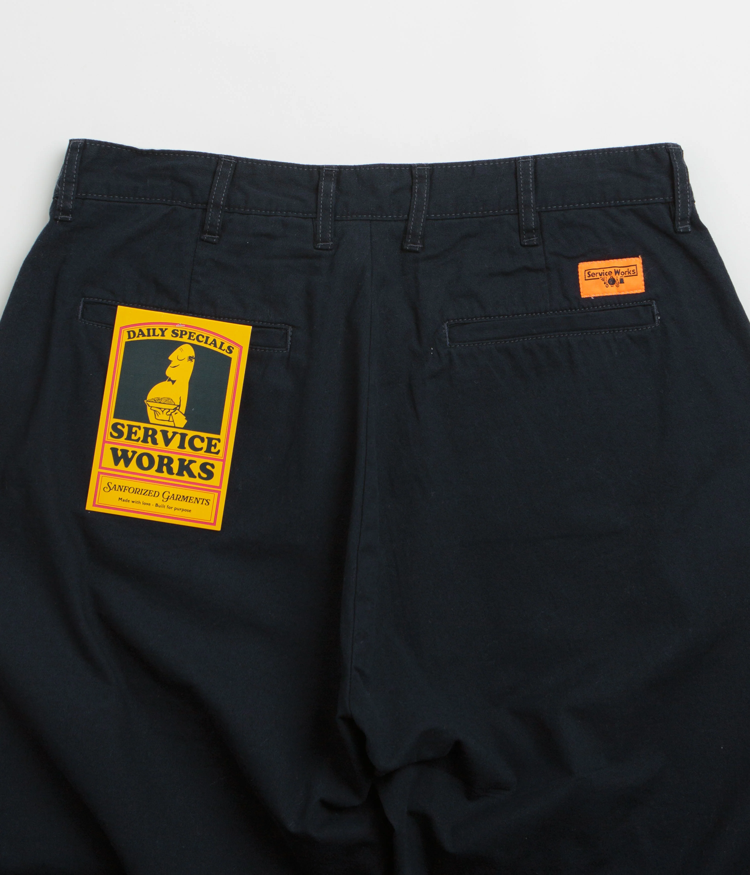 Service Works Twill Part Timer Shorts - Dark Navy - Image 6