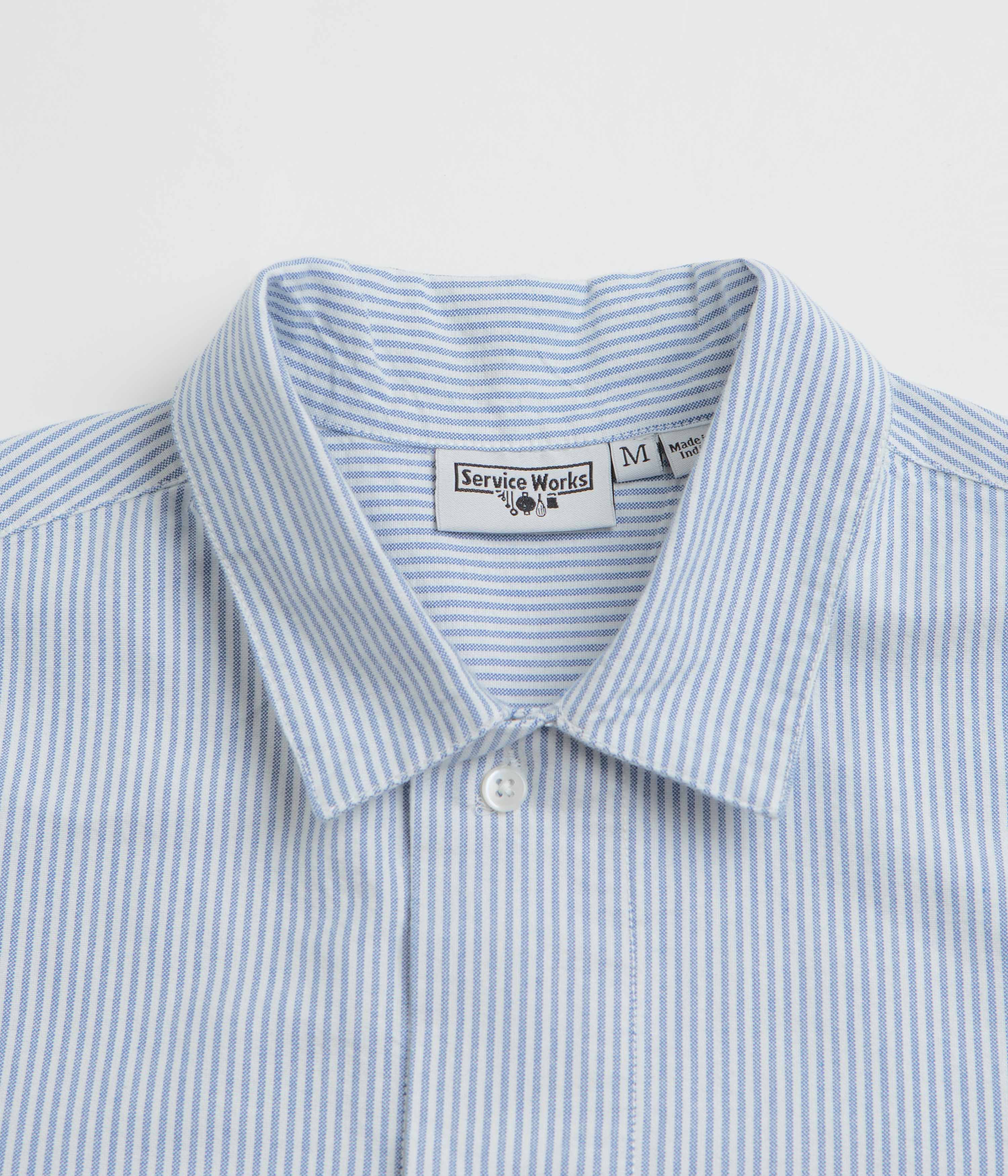 Service Works Waiter Shirt - Oxford Blue Stripe - Image 2