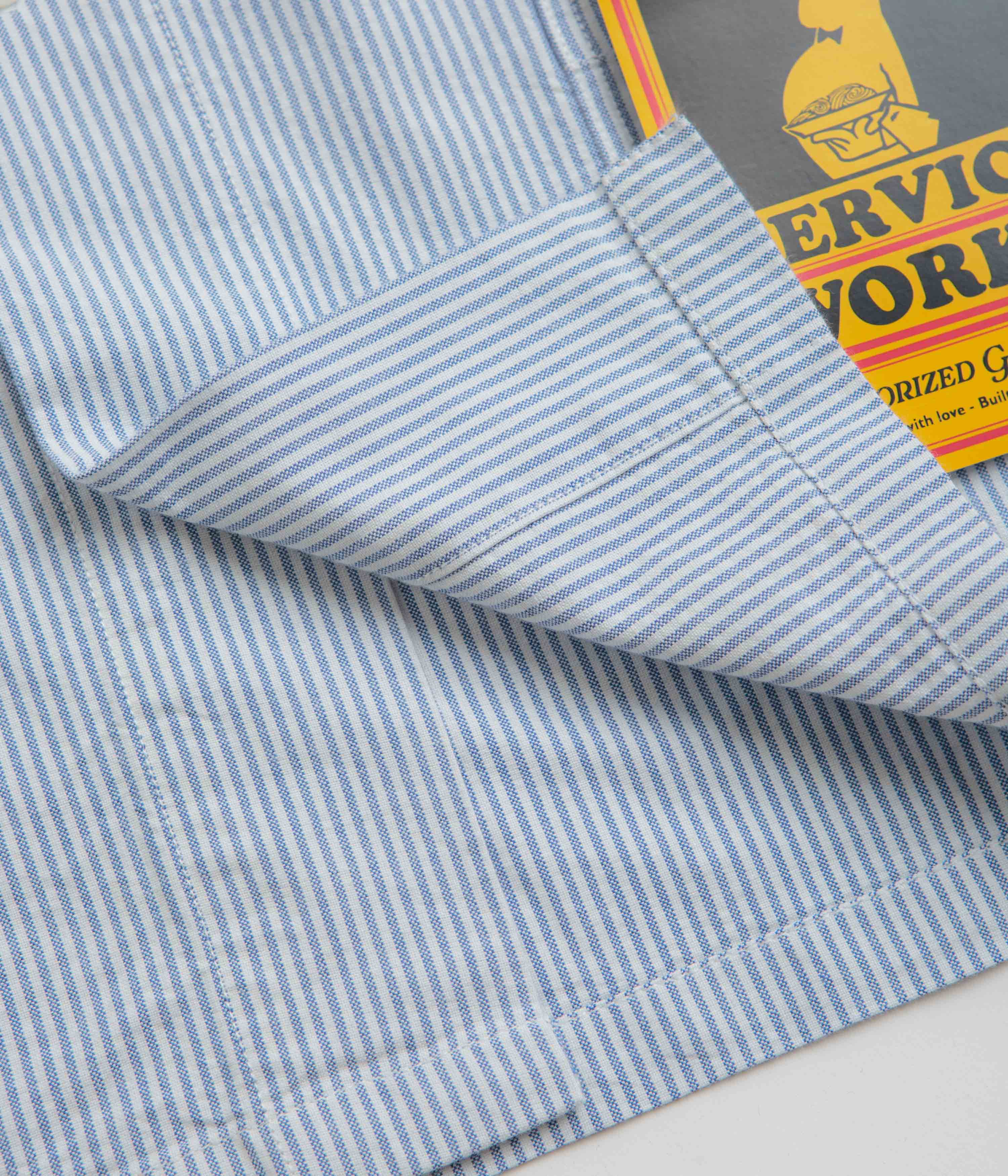 Service Works Waiter Shirt - Oxford Blue Stripe - Image 3