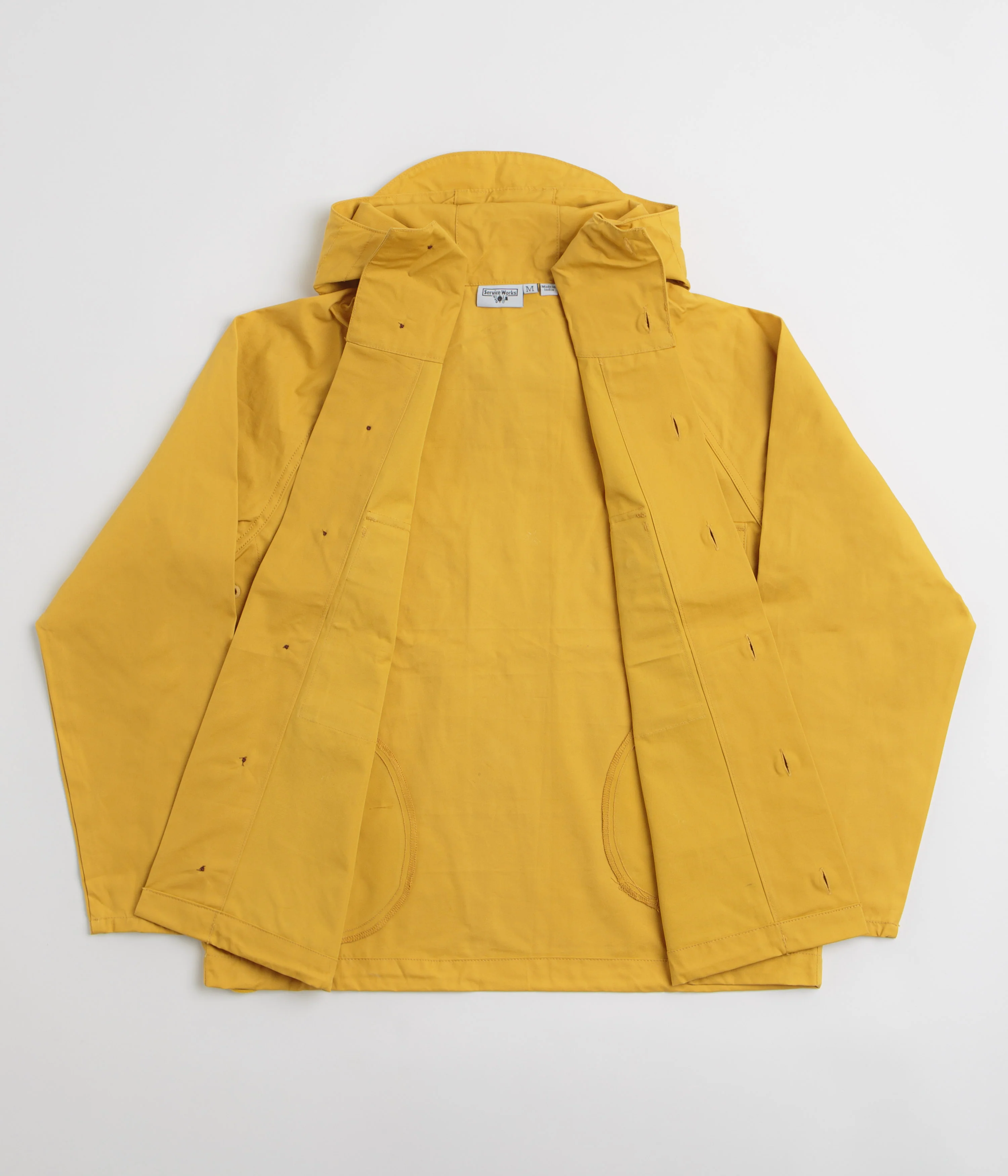 Service Works Waxed Cotton Allotment Parka - Ochre - Image 2