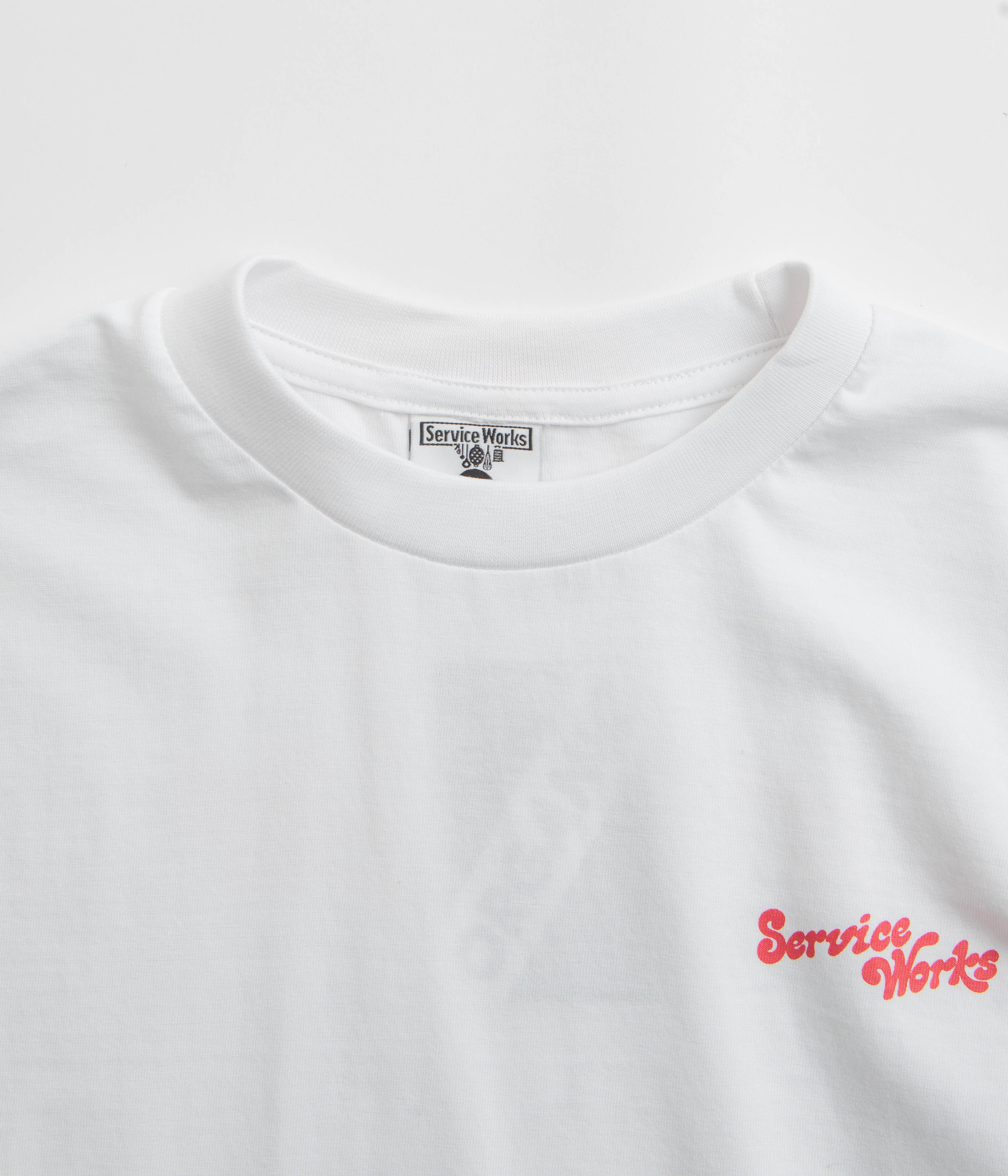 Service Works Work + Pleasure T-Shirt - White - Image 4