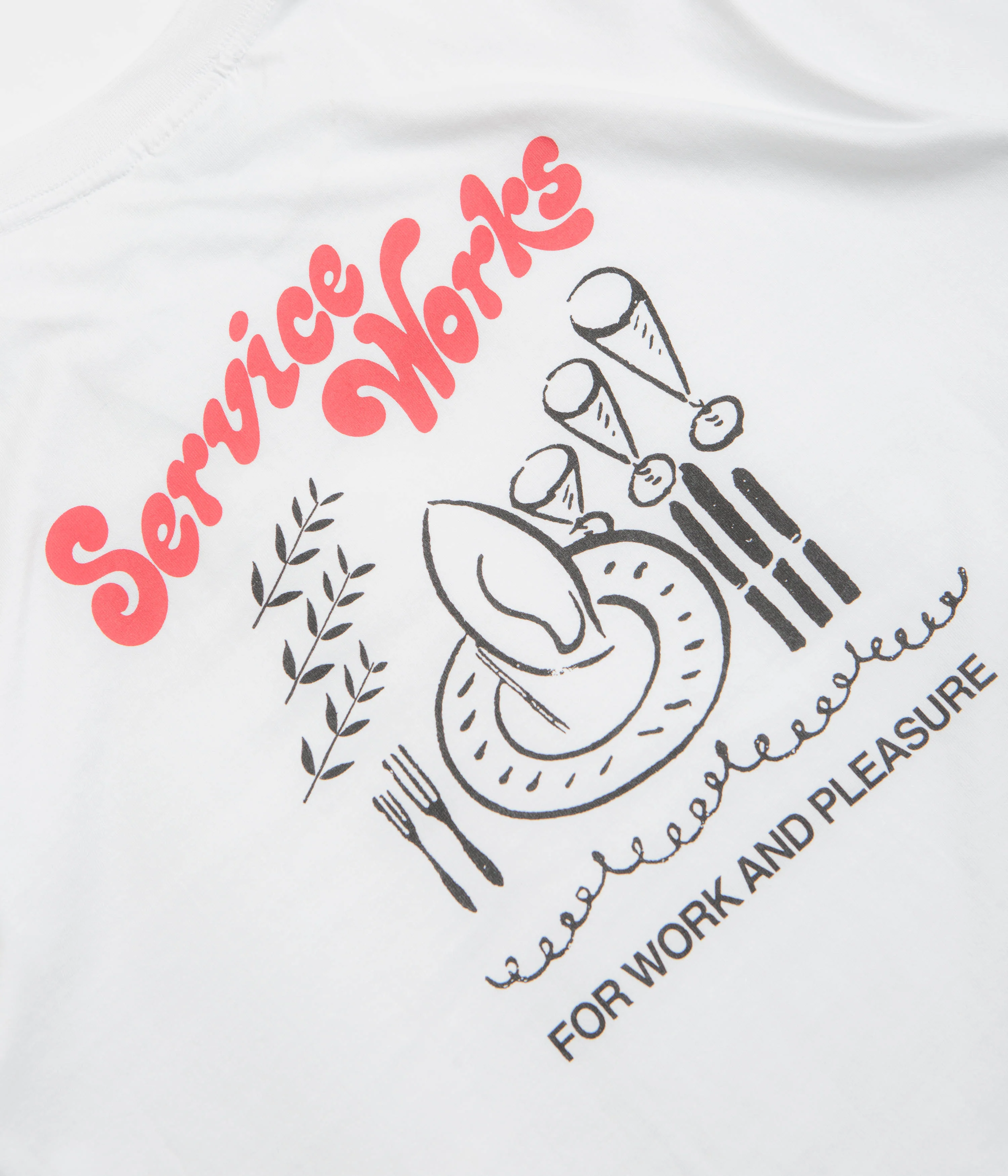 Service Works Work + Pleasure T-Shirt - White - Image 5