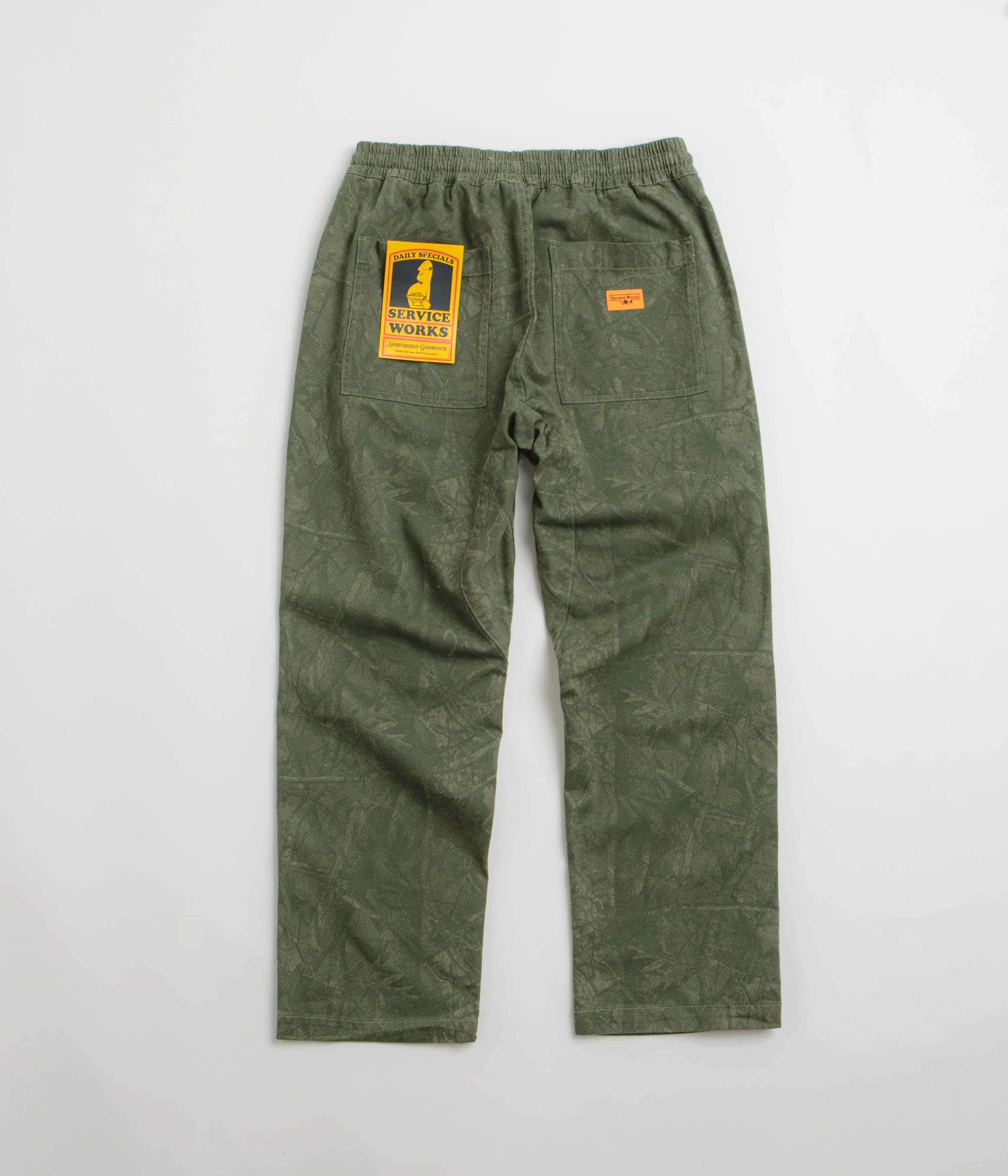 Service Works Xerox Camo Chef Pants - Olive - Image 3