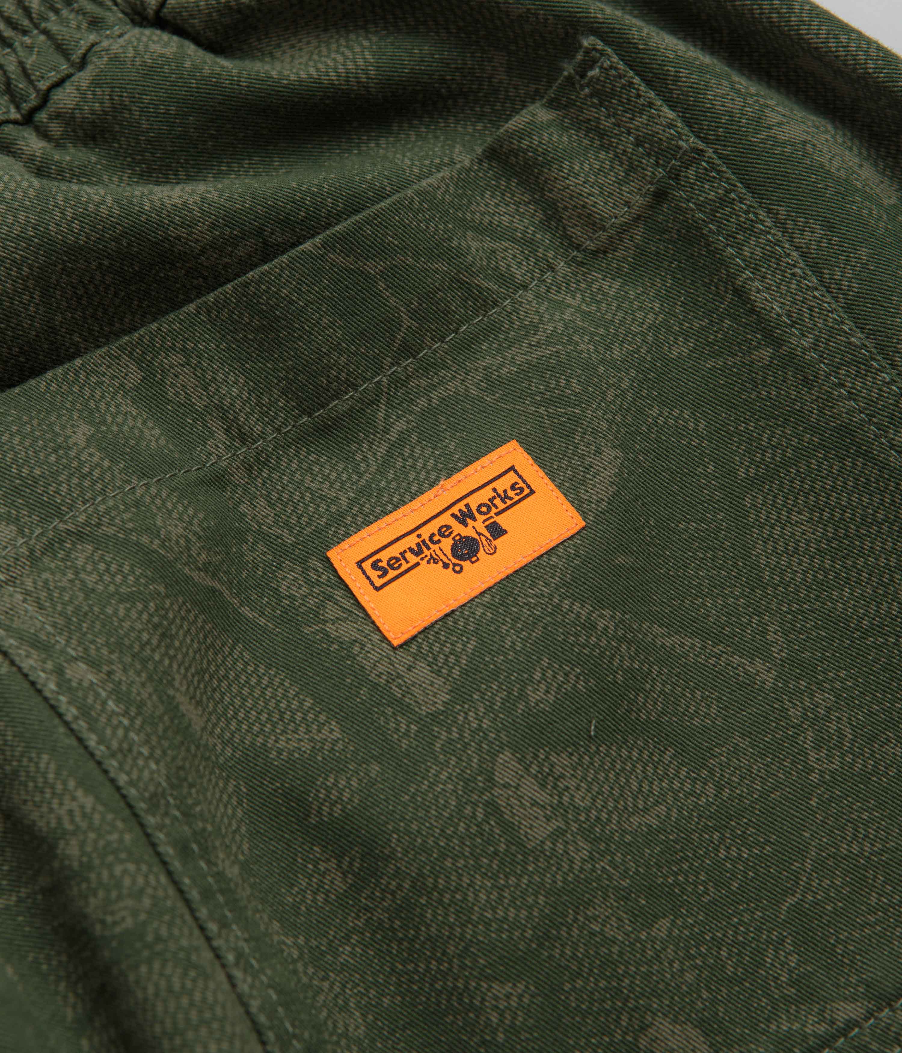 Service Works Xerox Camo Chef Pants - Olive - Image 5