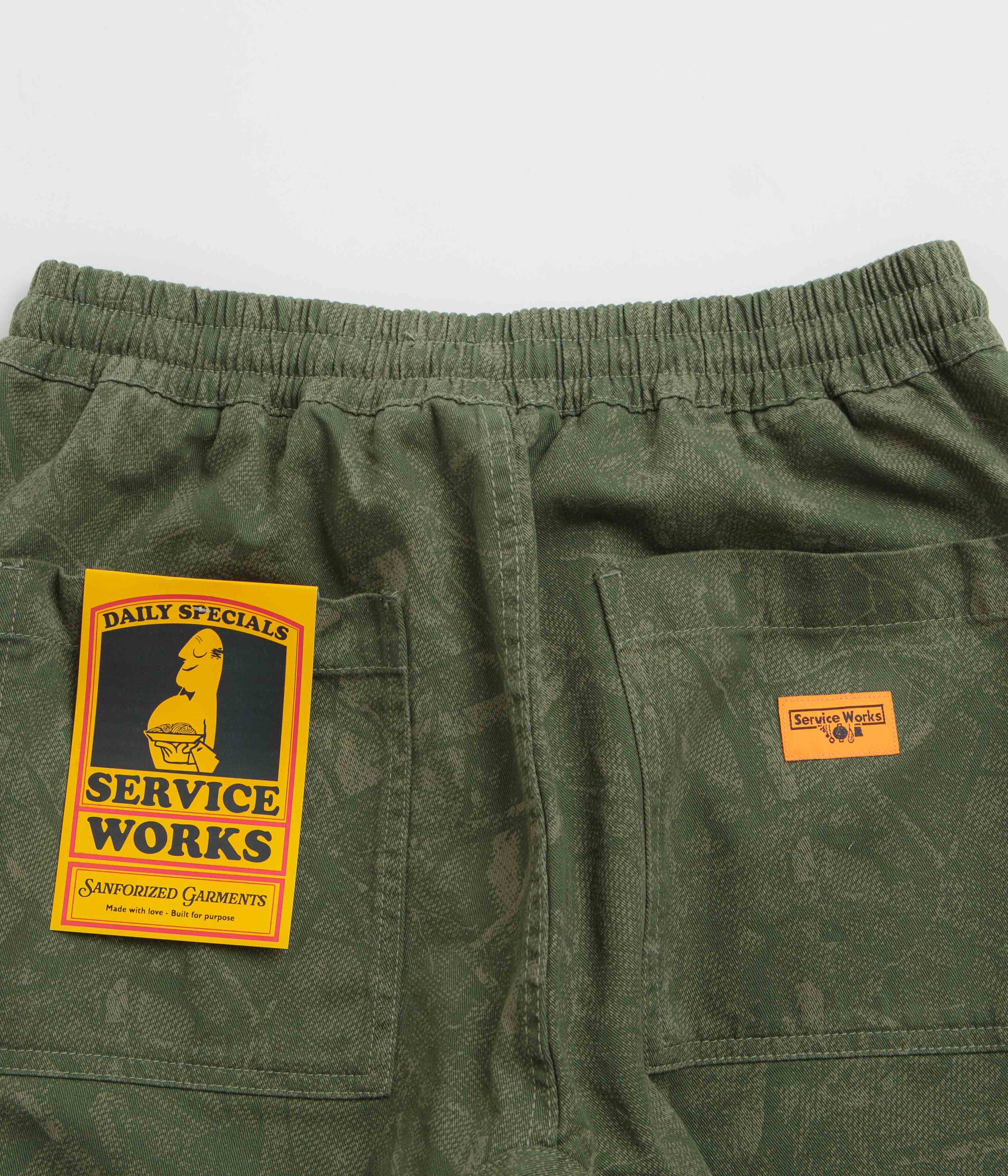 Service Works Xerox Camo Chef Pants - Olive - Image 6