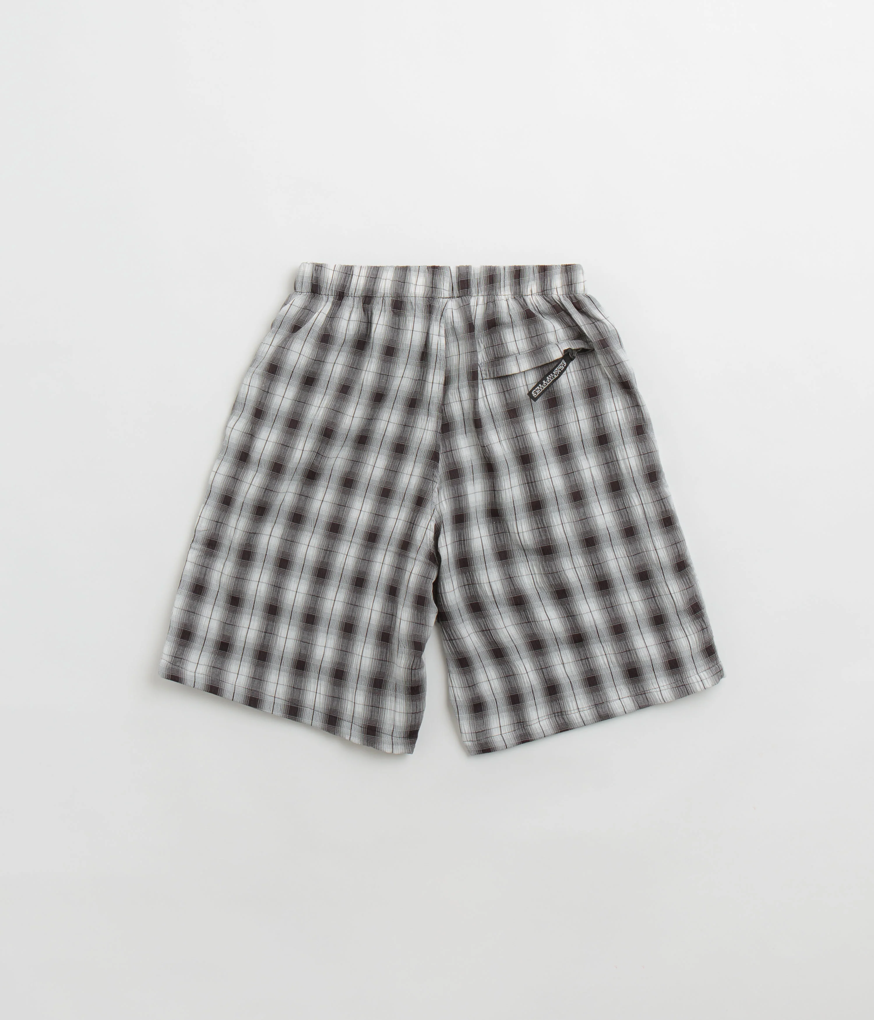Sexhippies Seersucker Plaid Shorts - Black / White - Image 3