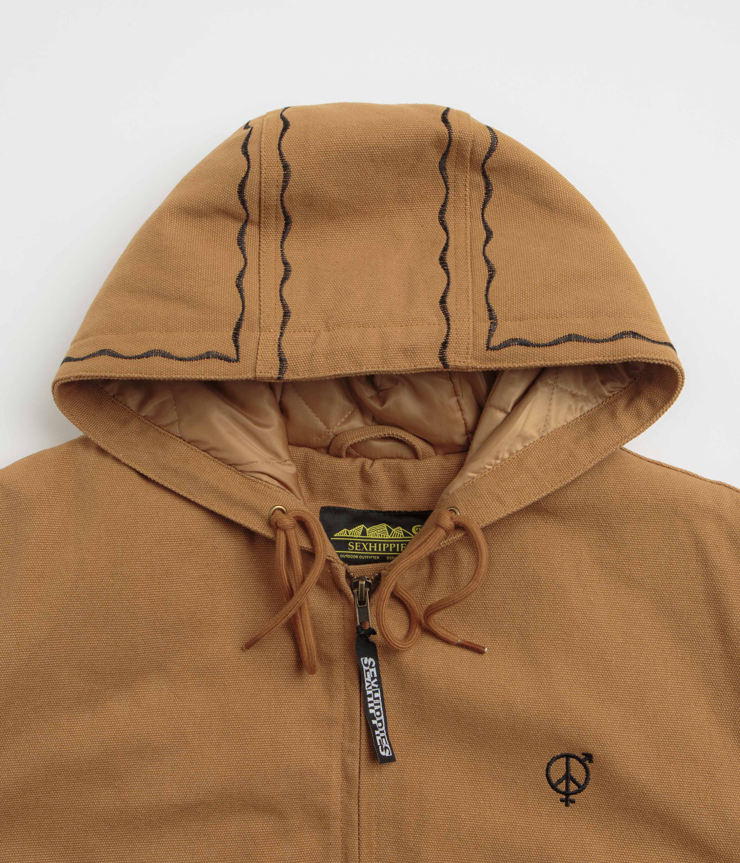 Sexhippies Welders Stitch Heavyweight Canvas Jacket - Work Wear Brown - Image 3
