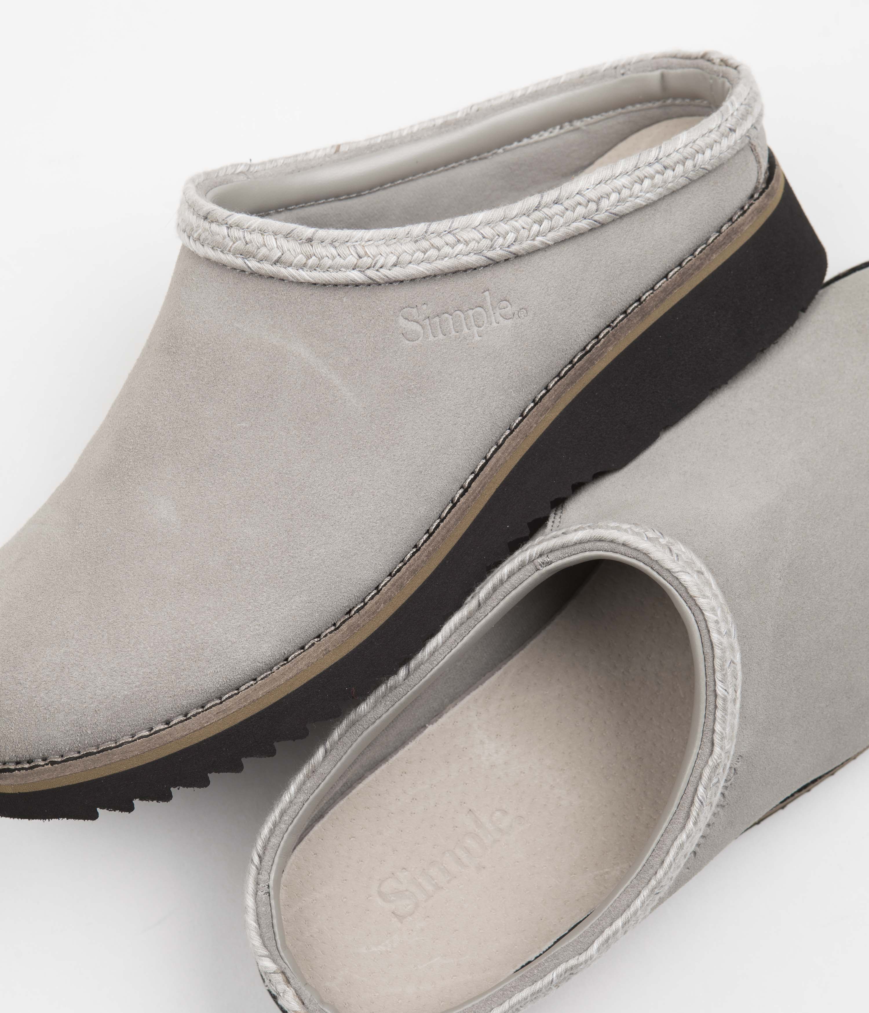 Simple Original Suede Clogs - Stone - Image 3