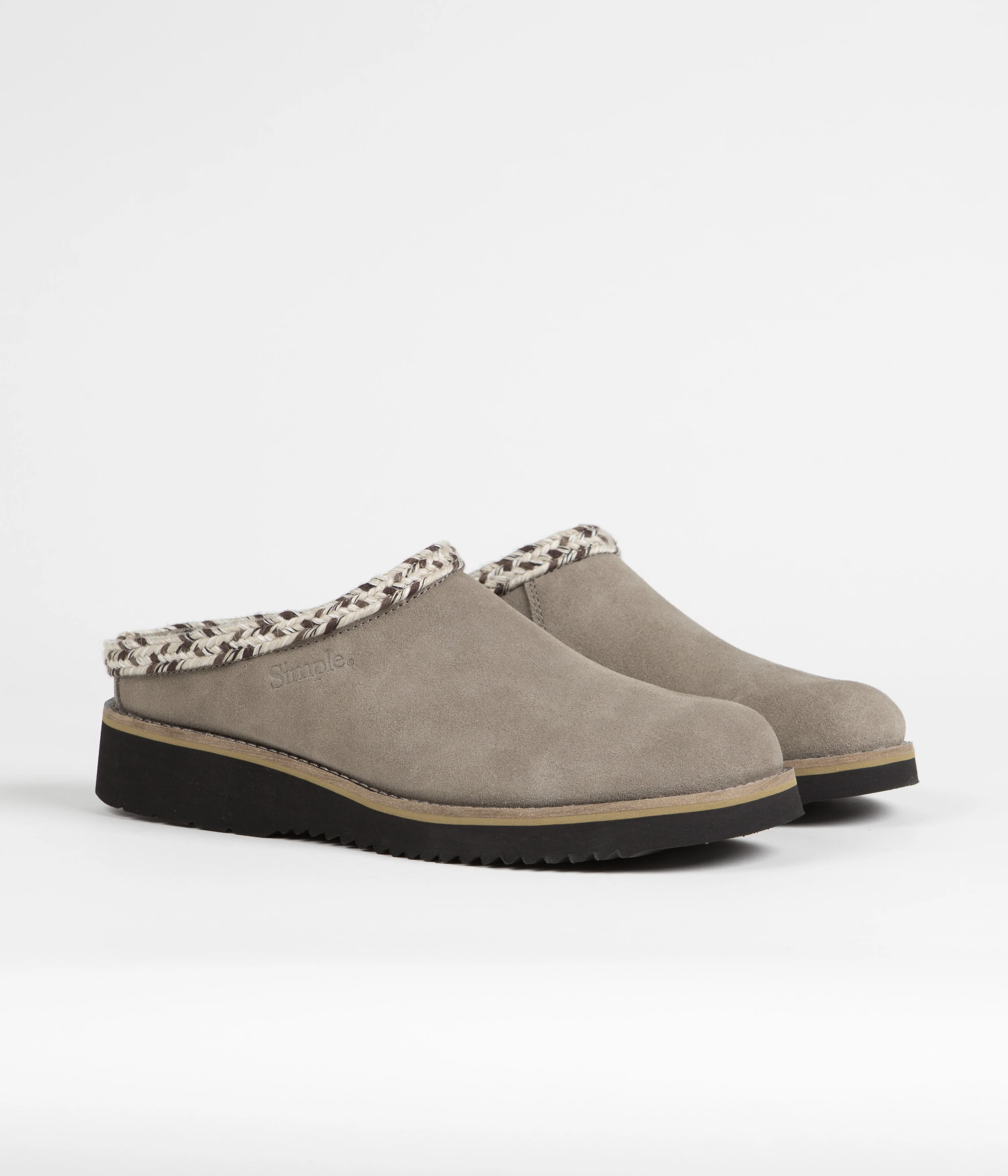 Simple Original Suede Clogs - Taupe - Image 2