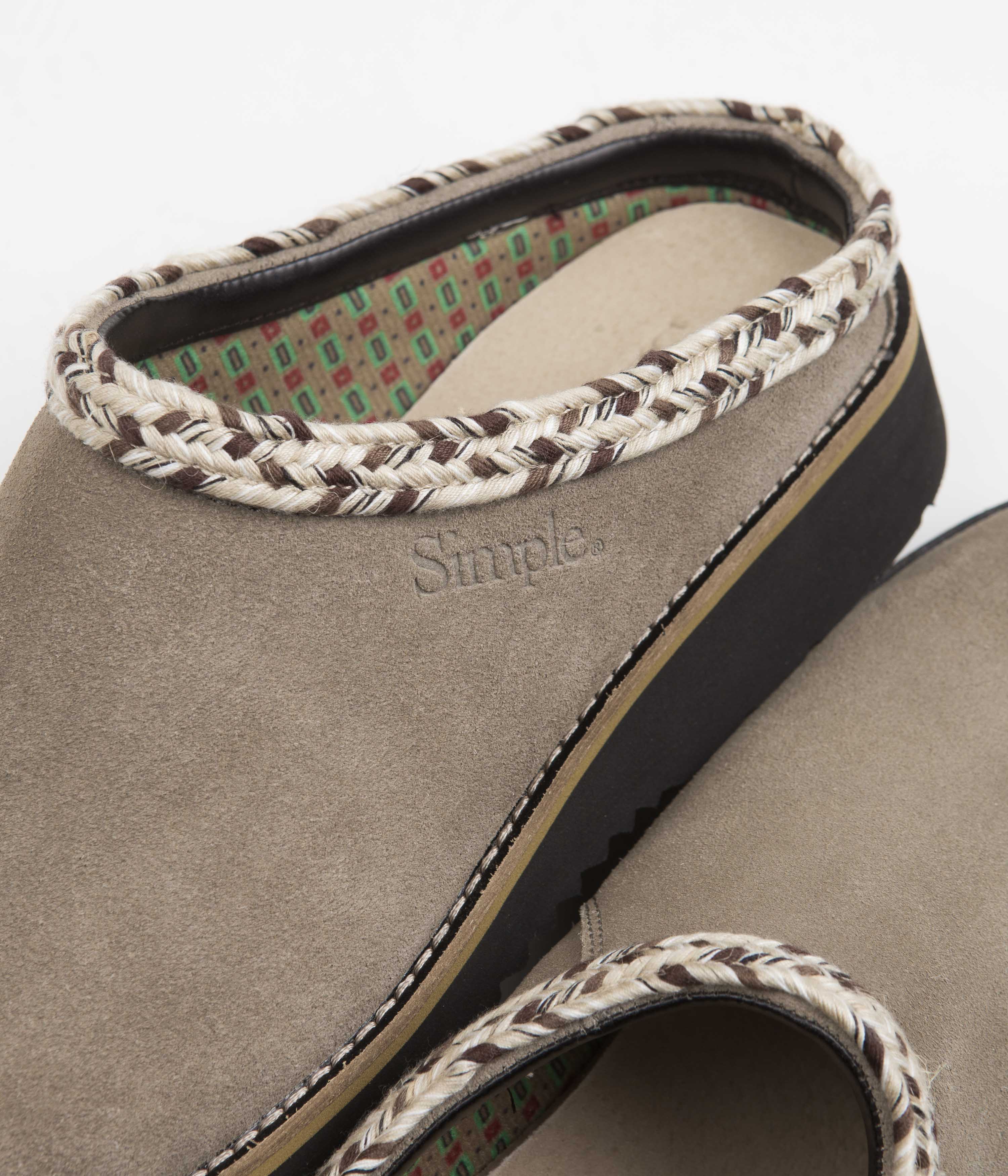 Simple Original Suede Clogs - Taupe - Image 3