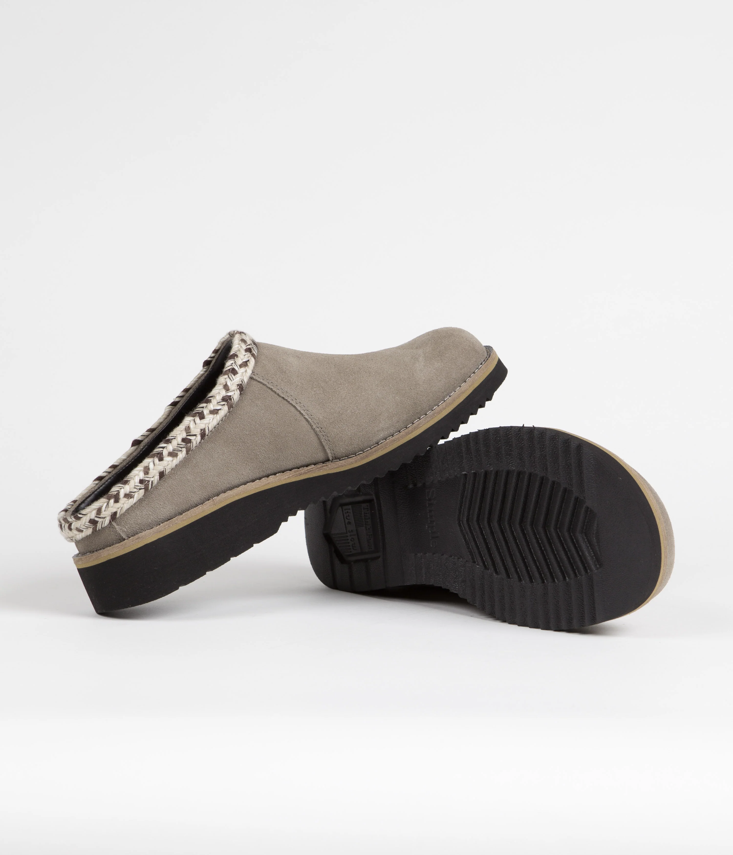 Simple Original Suede Clogs - Taupe - Image 5