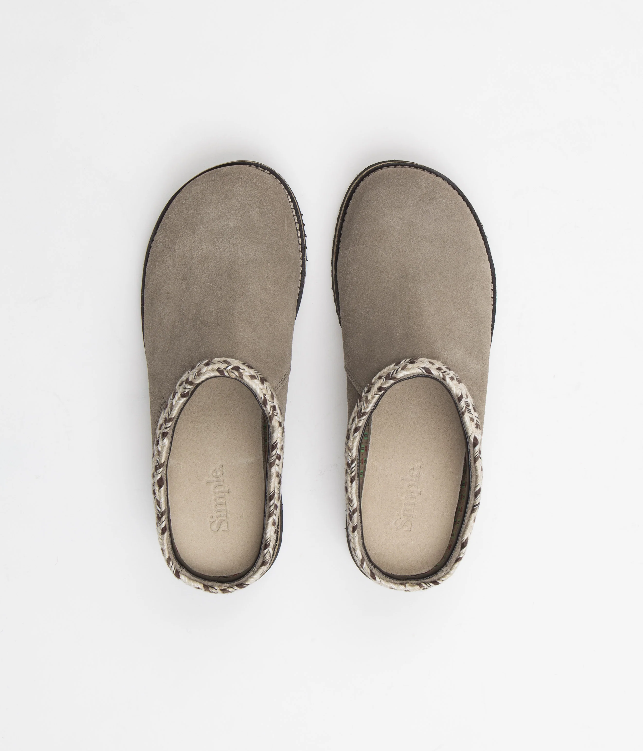 Simple Original Suede Clogs - Taupe - Image 7