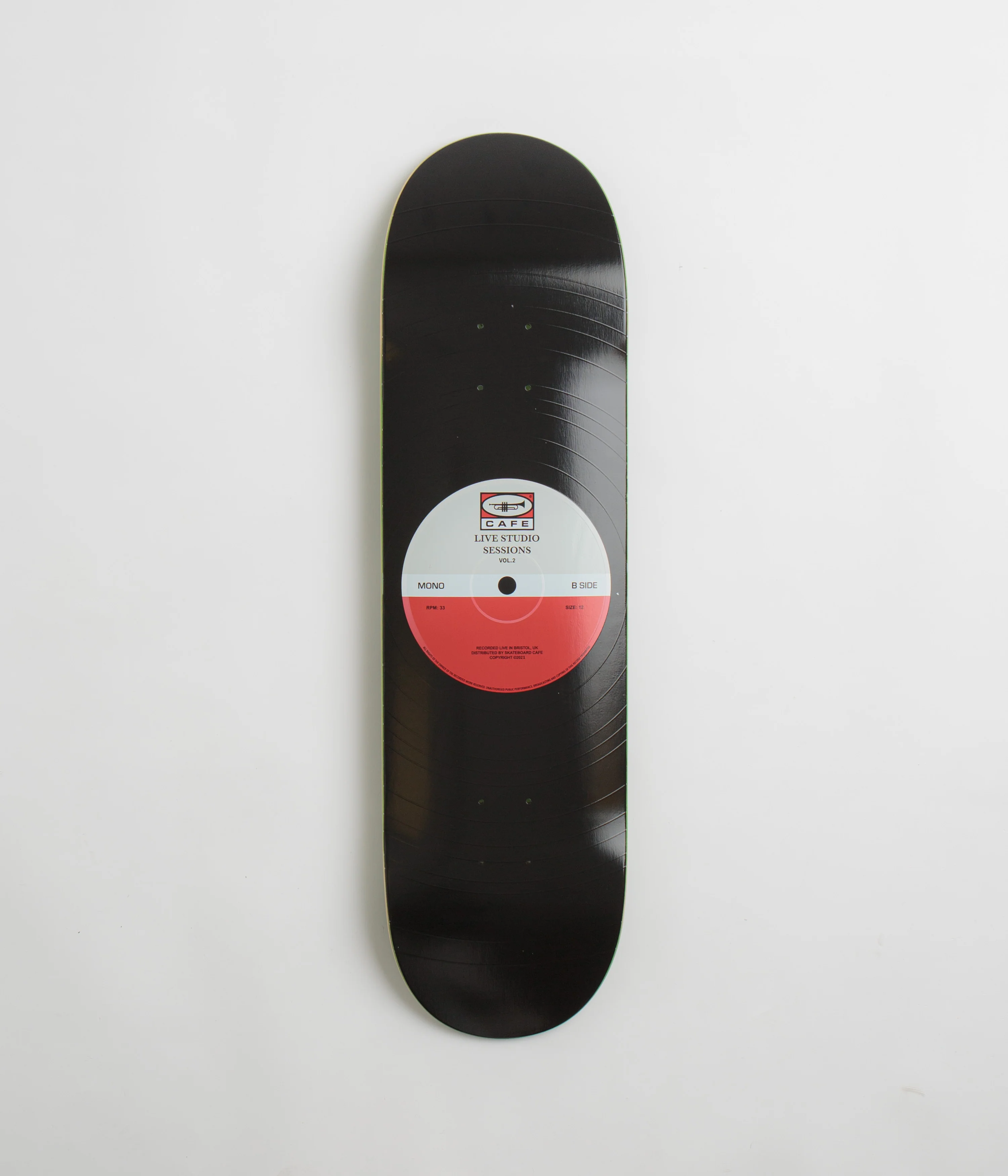 Skateboard Cafe 2021 Retro Edition 45 Classic Shape Deck - Grey / Cardinal - 8.5"