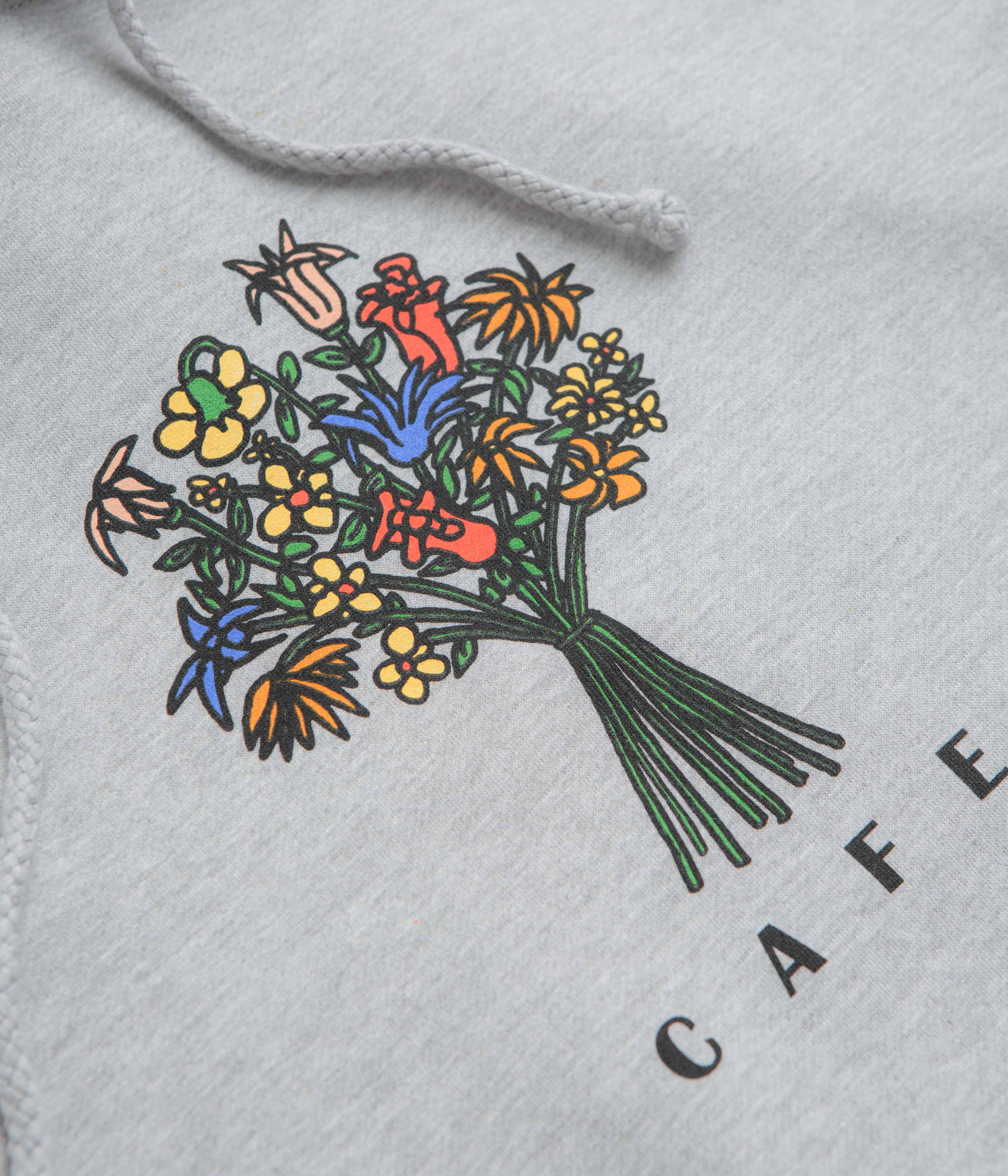 Skateboard Cafe Bouquet Hoodie - Heather Grey - Image 3