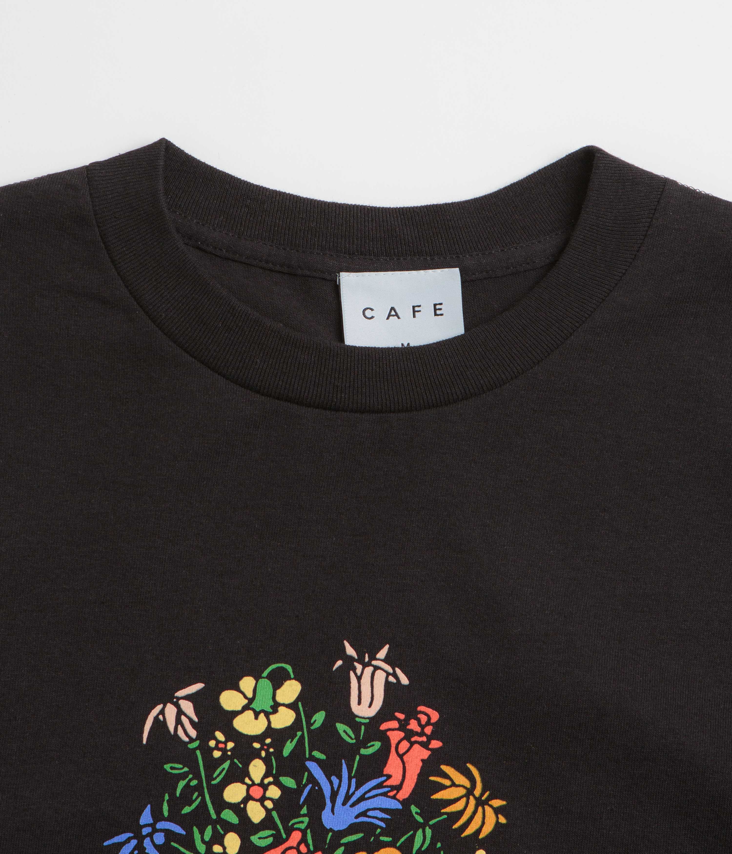 Skateboard Cafe Bouquet T-Shirt - Black - Image 2