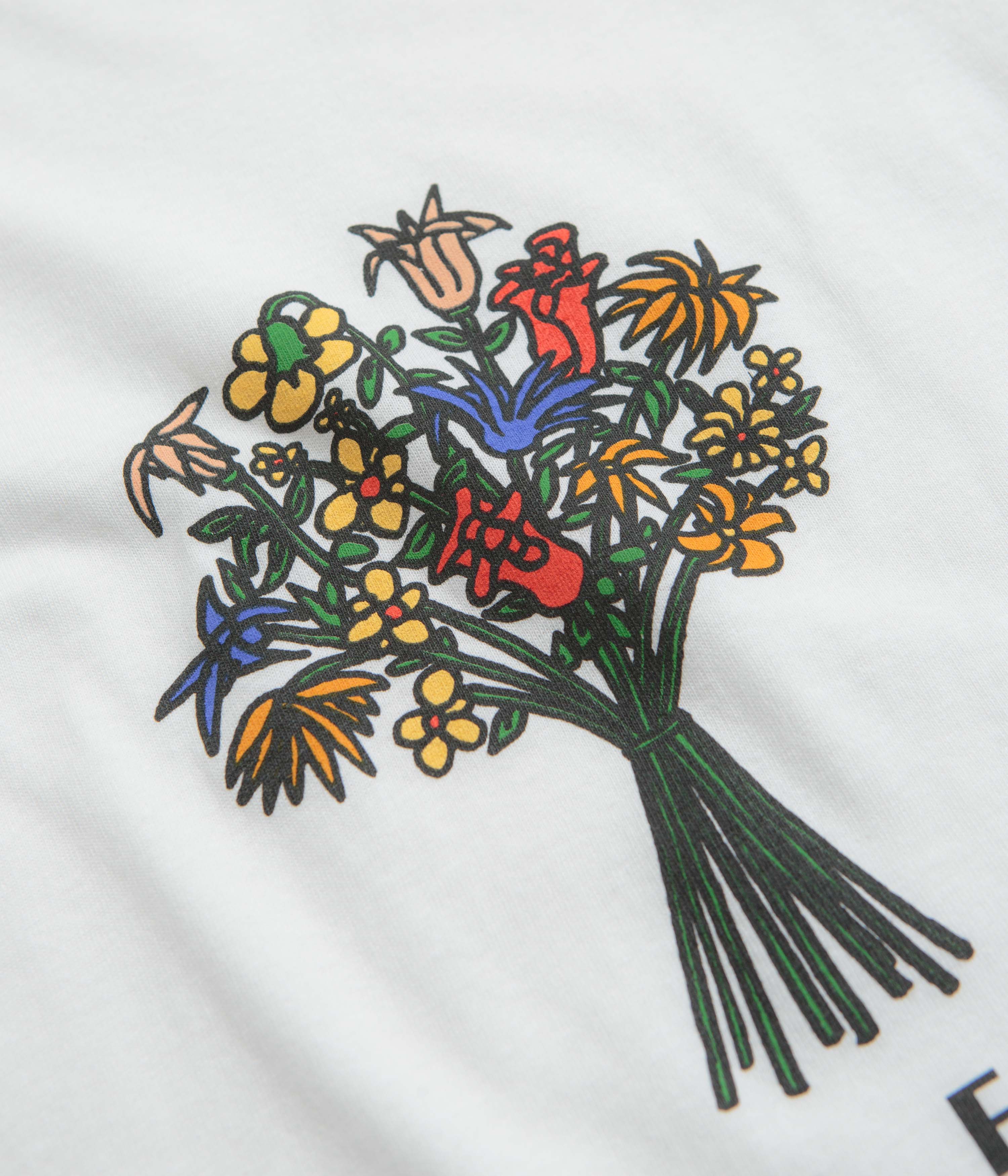Skateboard Cafe Bouquet T-Shirt - White / White - Image 2