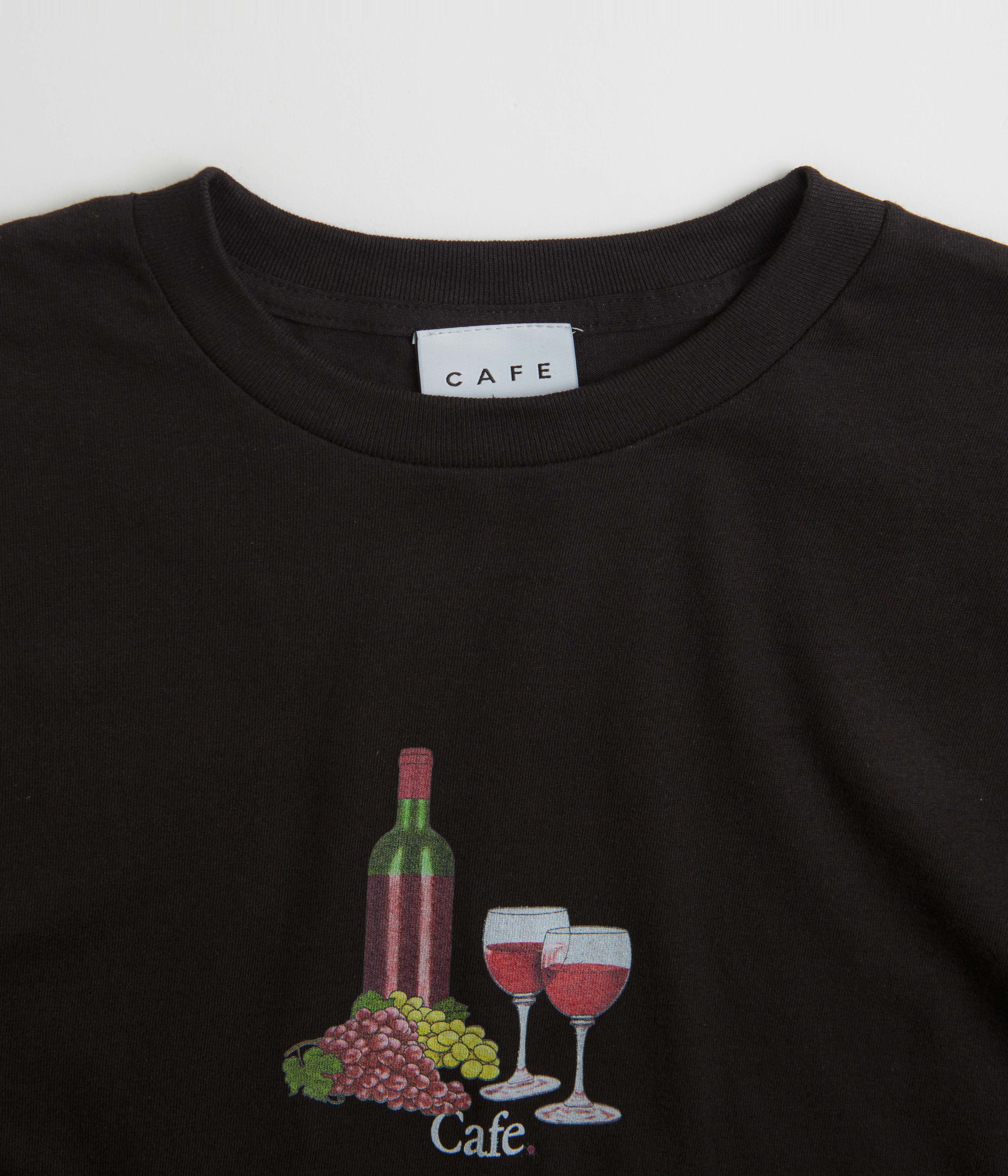 Skateboard Cafe Vino T-Shirt - Black - Image 2