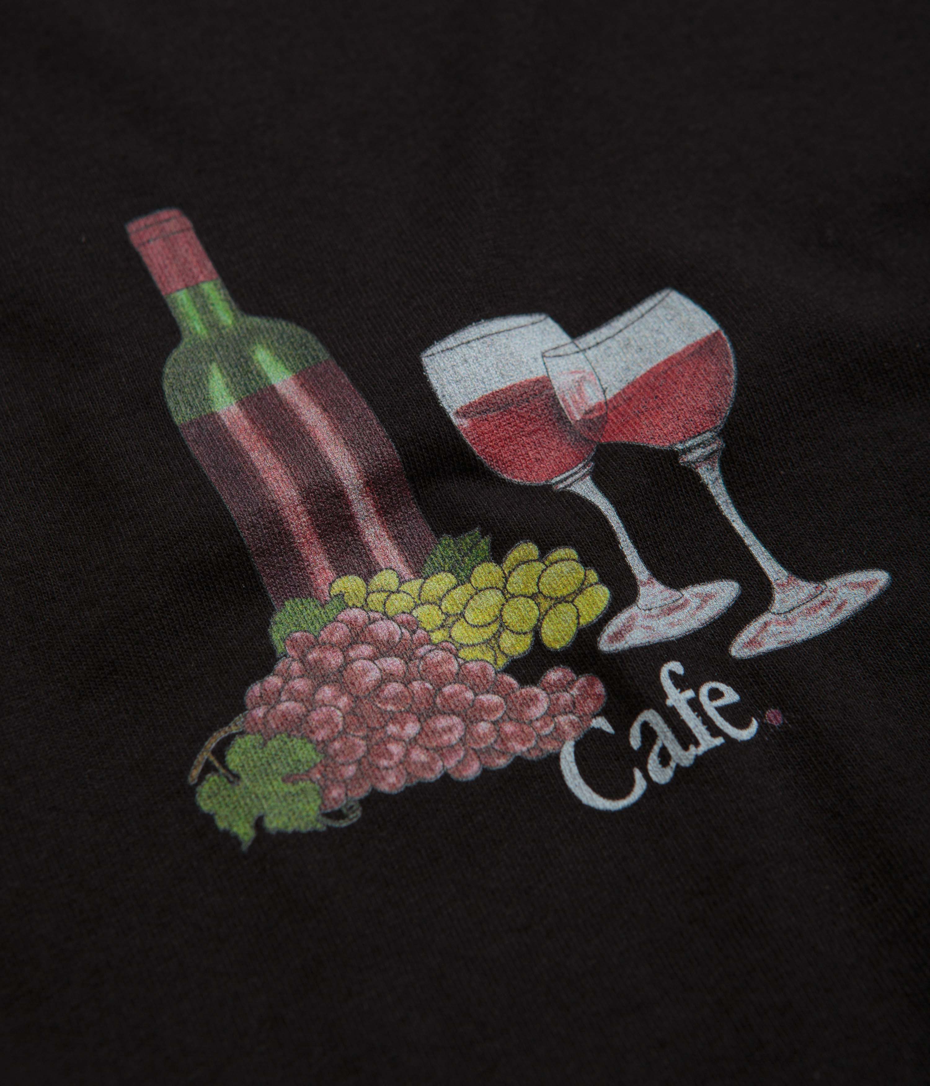 Skateboard Cafe Vino T-Shirt - Black - Image 3