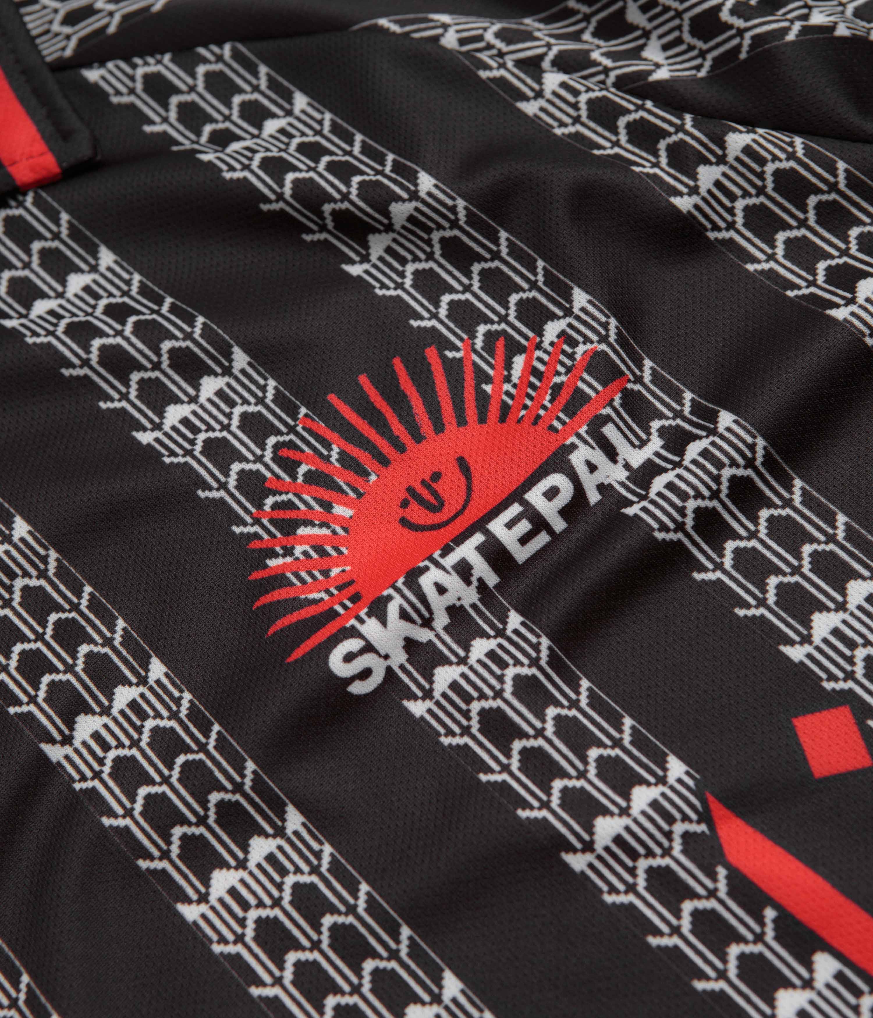 SkatePal Anniversary Football Shirt - Black / Red - Image 3