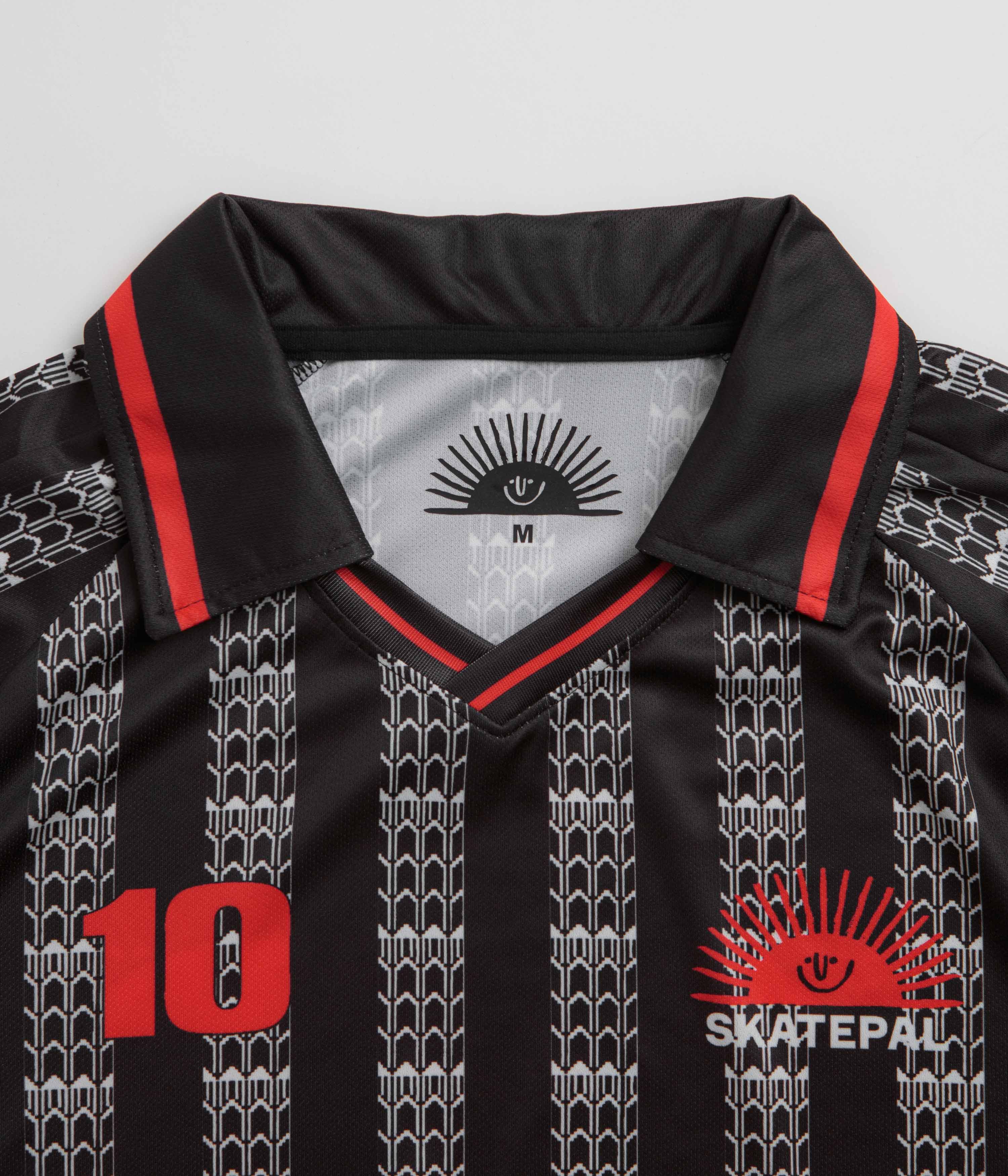 SkatePal Anniversary Football Shirt - Black / Red - Image 4
