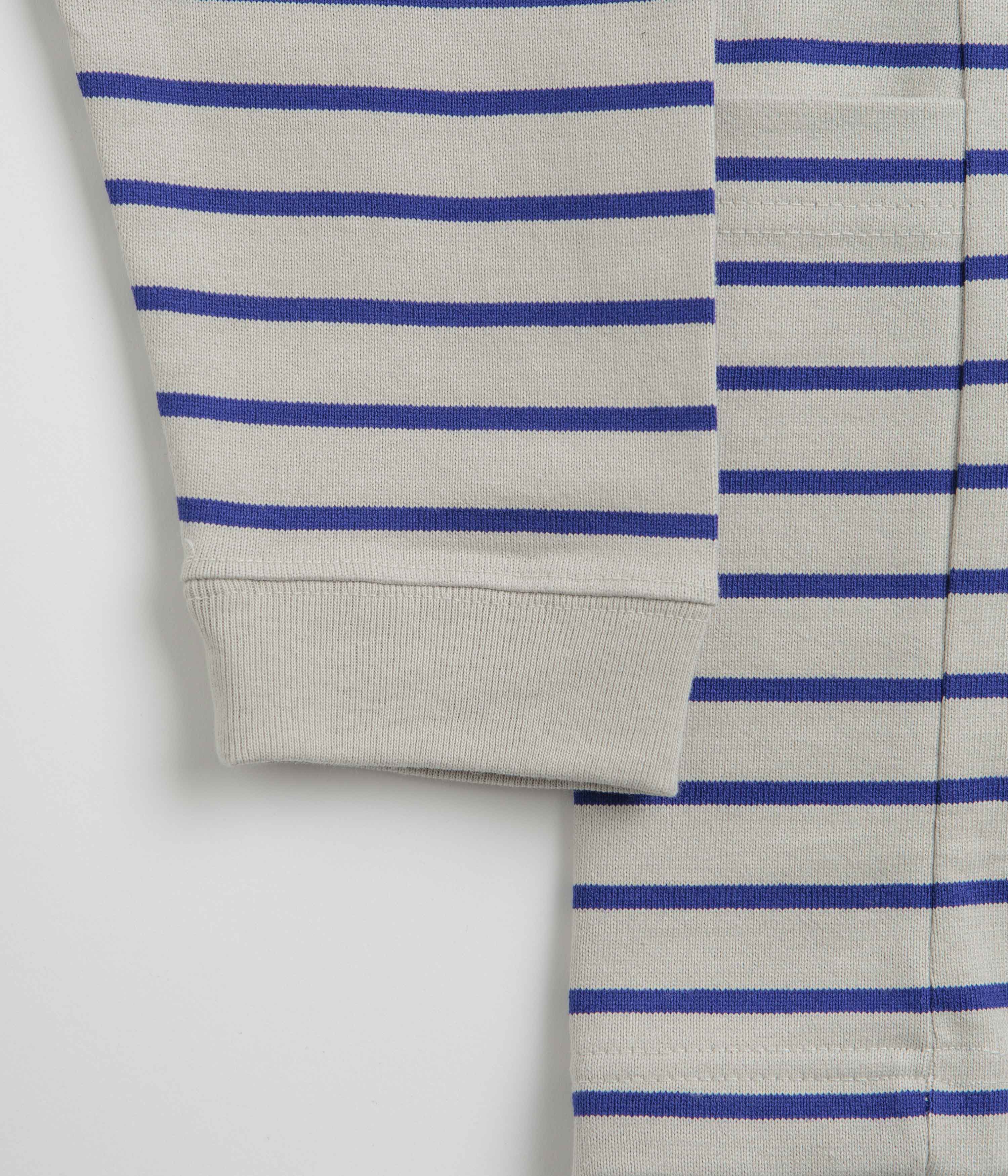 Snow Peak Border Long Sleeve T-Shirt - White / Blue - Image 2