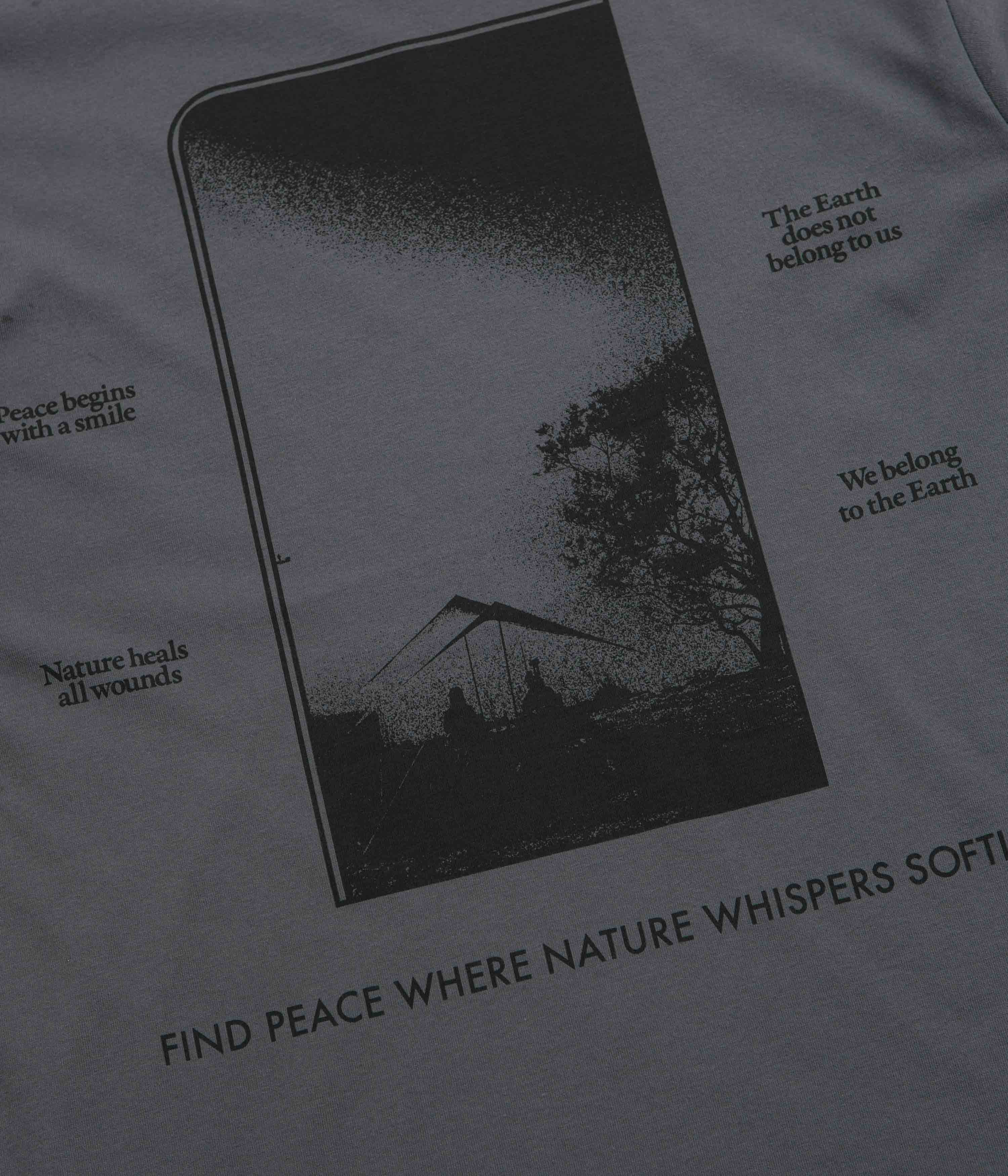Snow Peak CF Landscape T-Shirt - Charcoal - Image 6