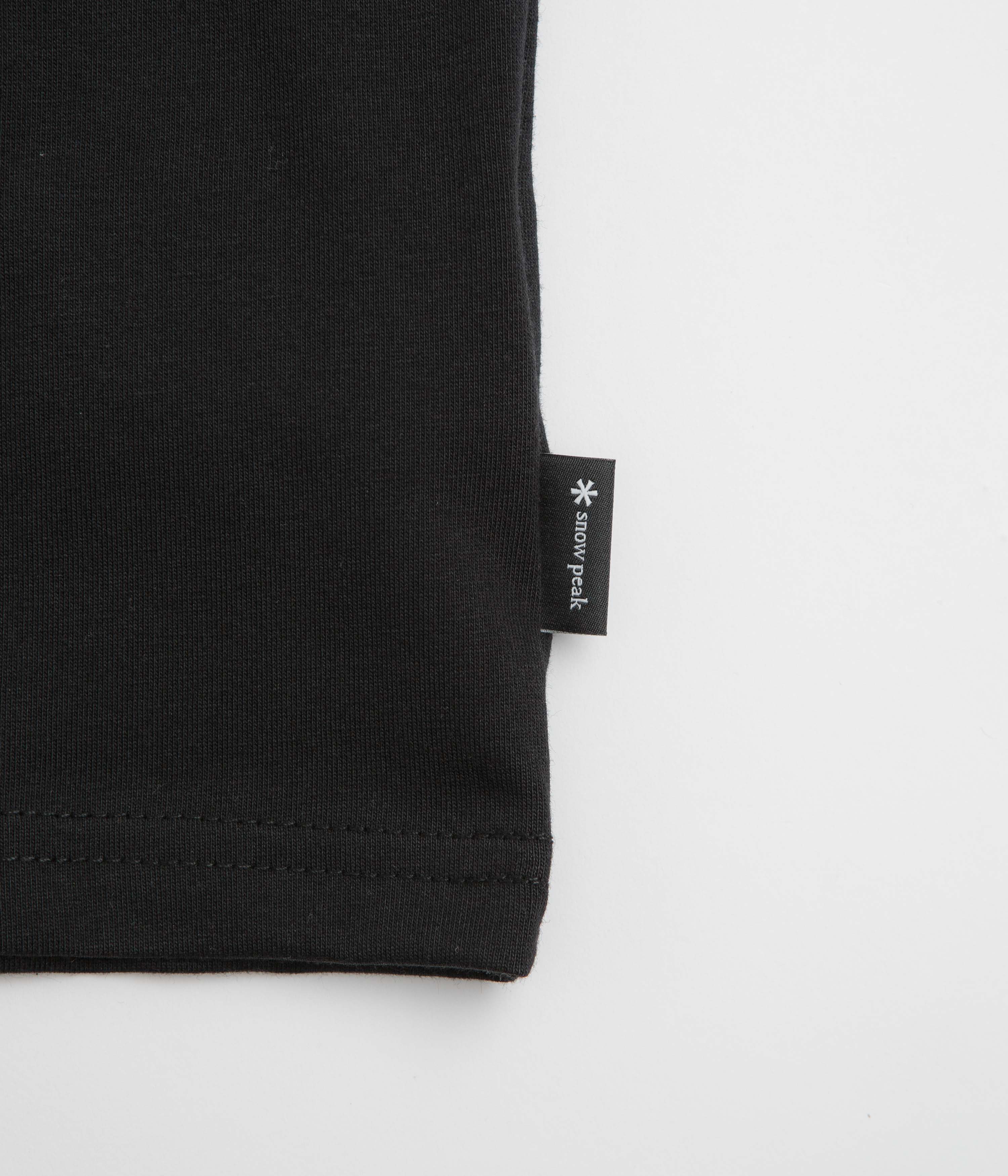 Snow Peak Chest Logo T-Shirt - Black - Image 4