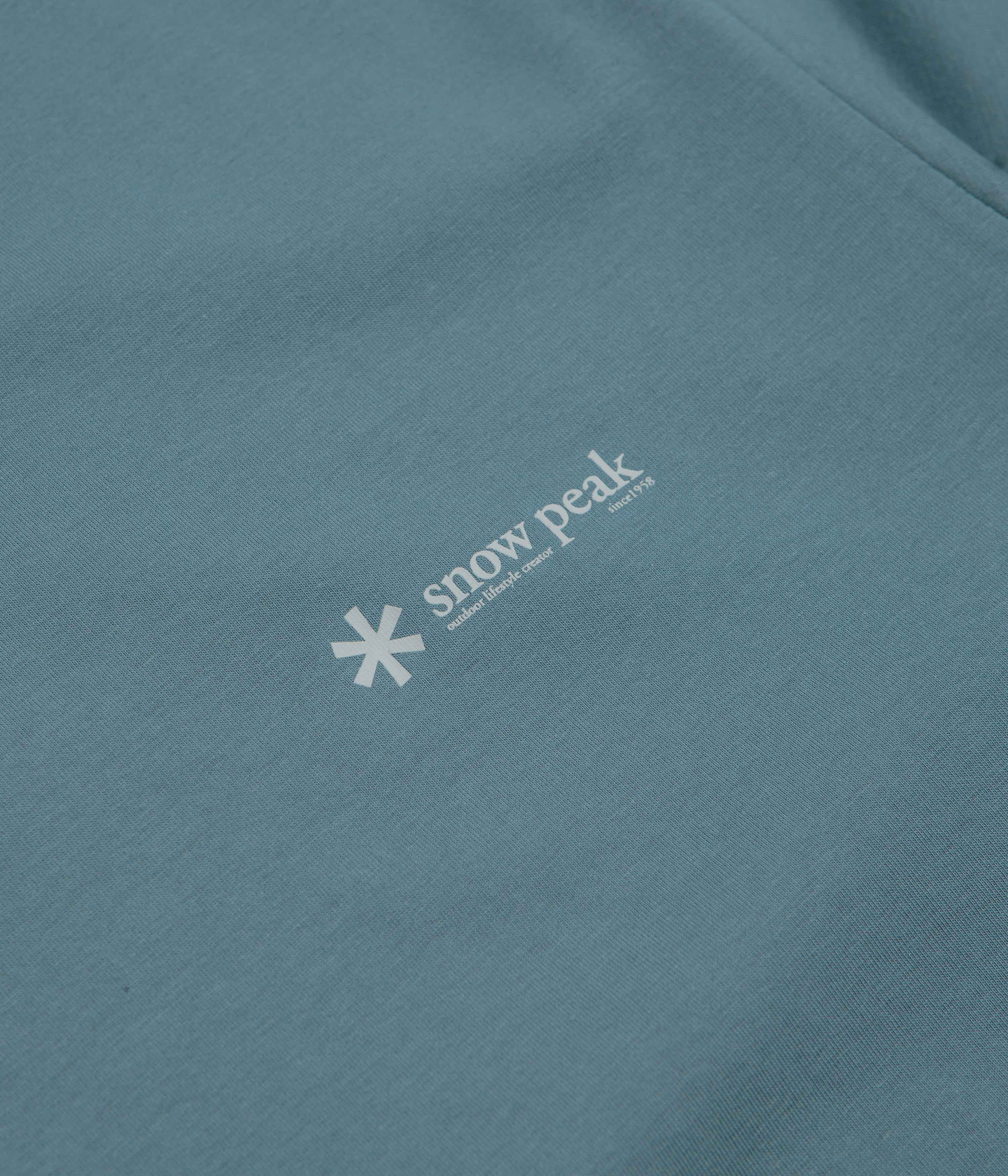 Snow Peak Chest Logo T-Shirt - Blue - Image 3