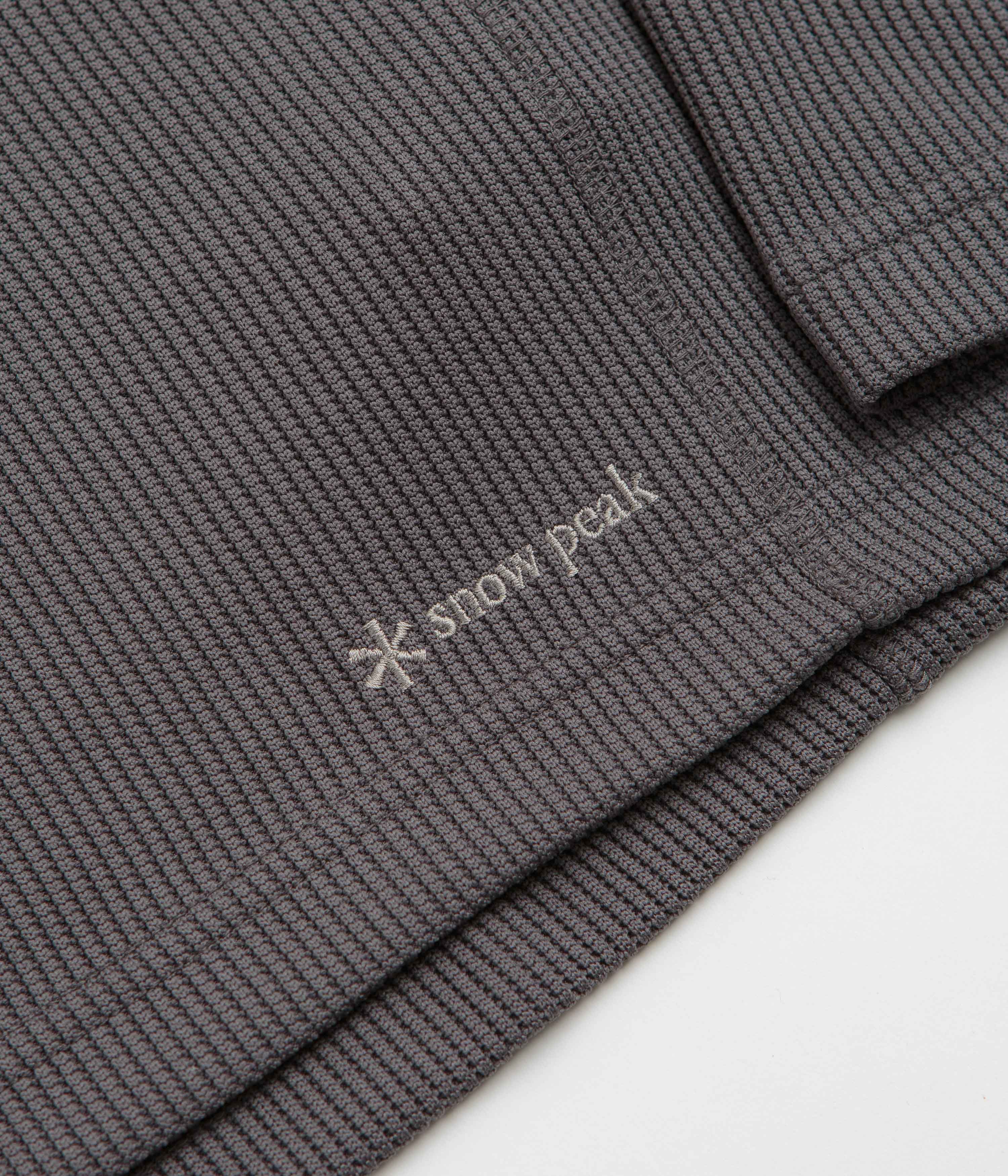Snow Peak Dry Thermal Long Sleeve T-Shirt - Charcoal - Image 3