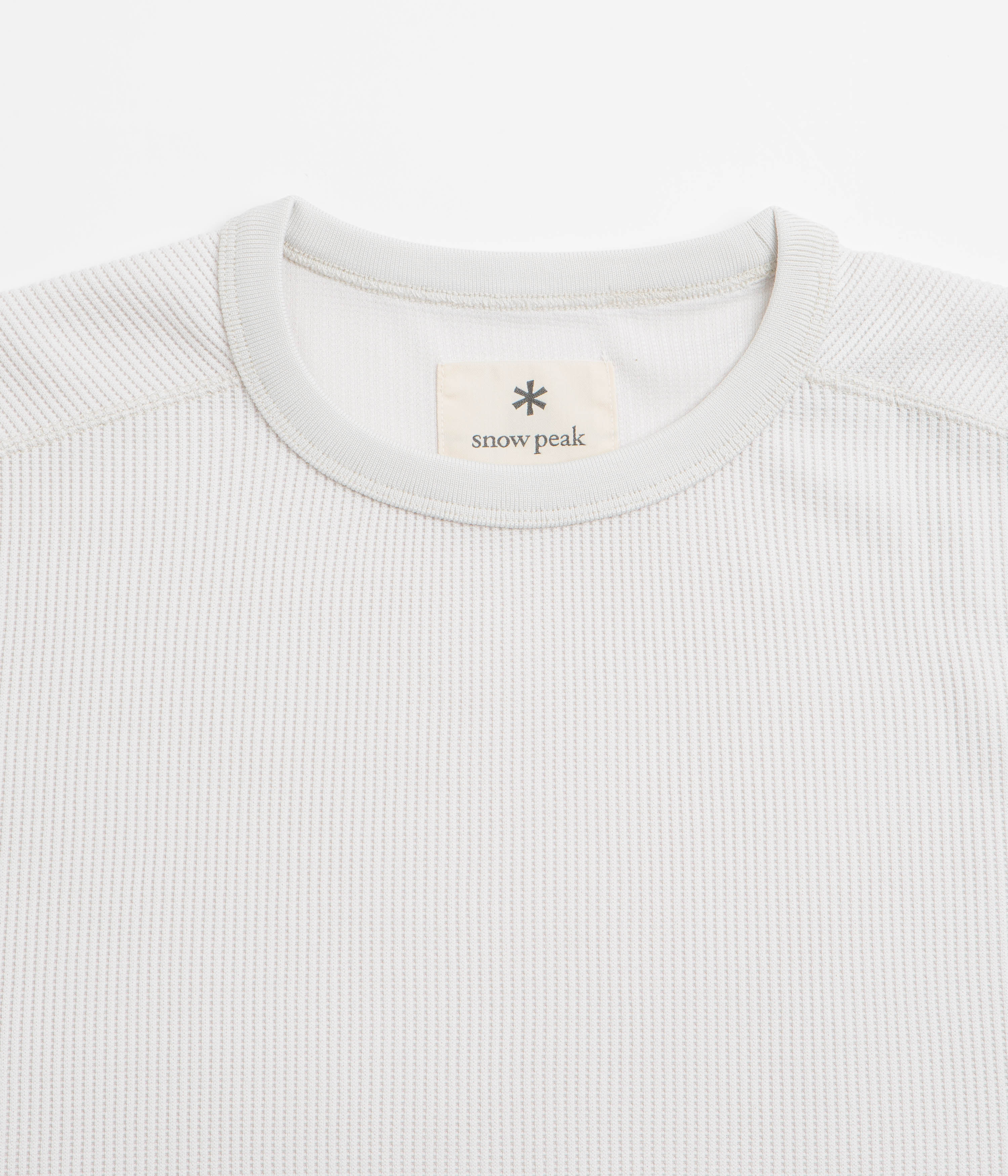 Snow Peak Dry Thermal Long Sleeve T-Shirt - Off White - Image 2