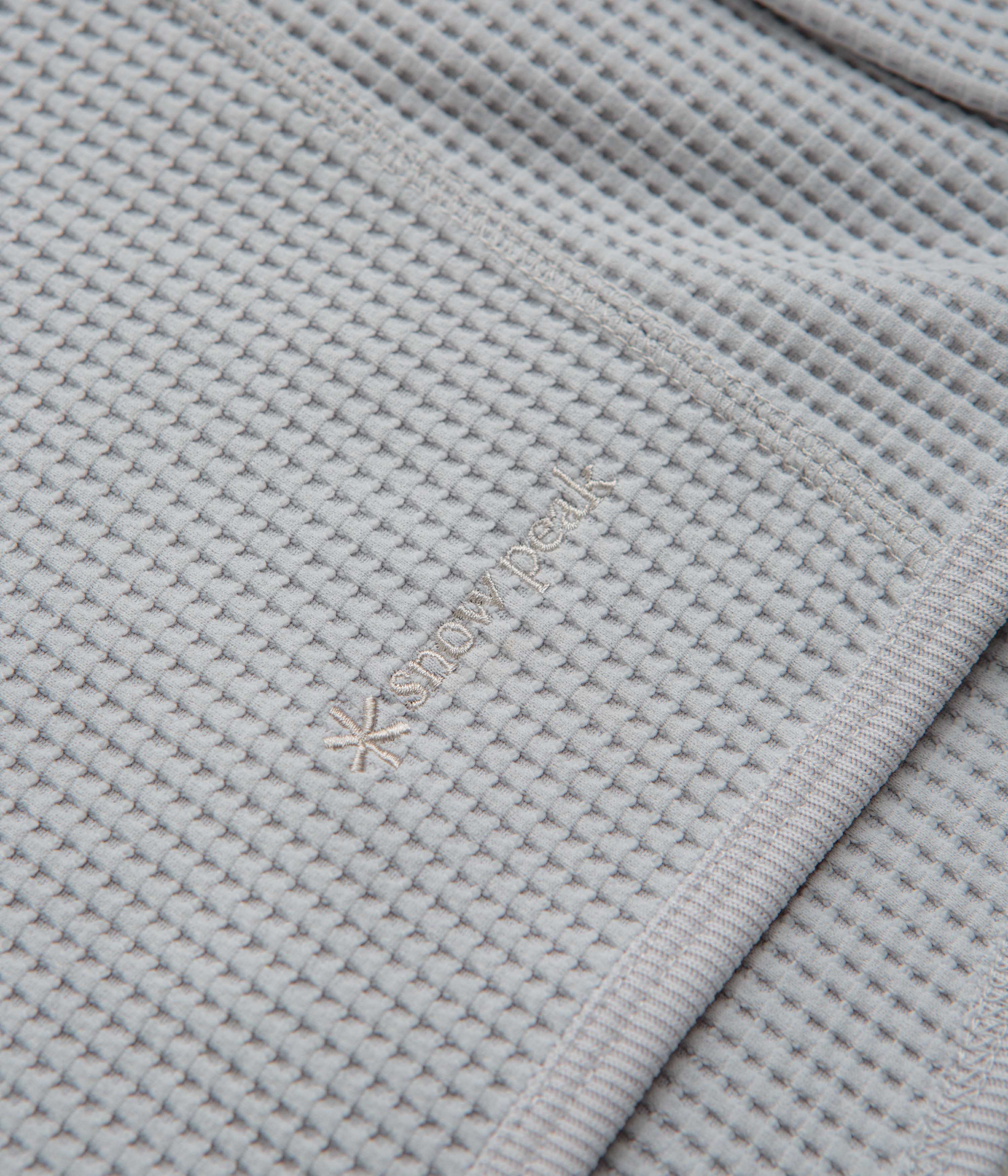 Snow Peak Dry Waffle Hoodie - Light Grey - Image 2