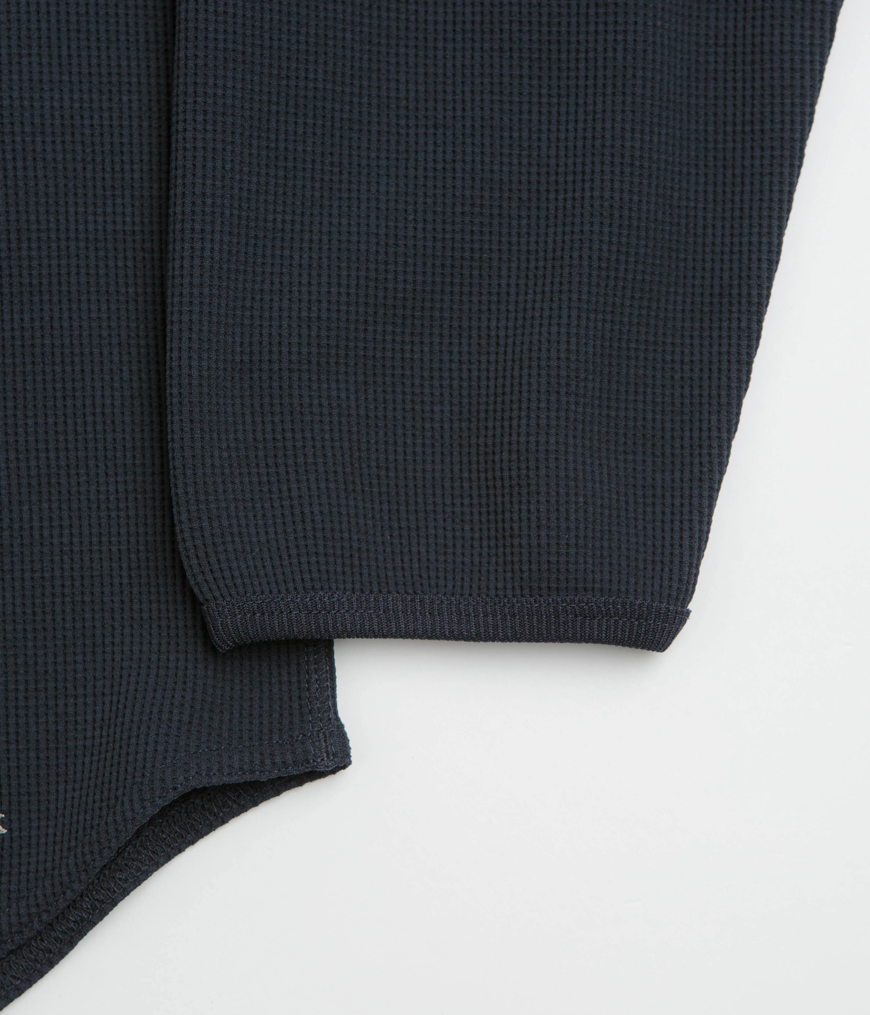 Snow Peak Dry Waffle Long Sleeve T-Shirt - Dark Navy - Image 4