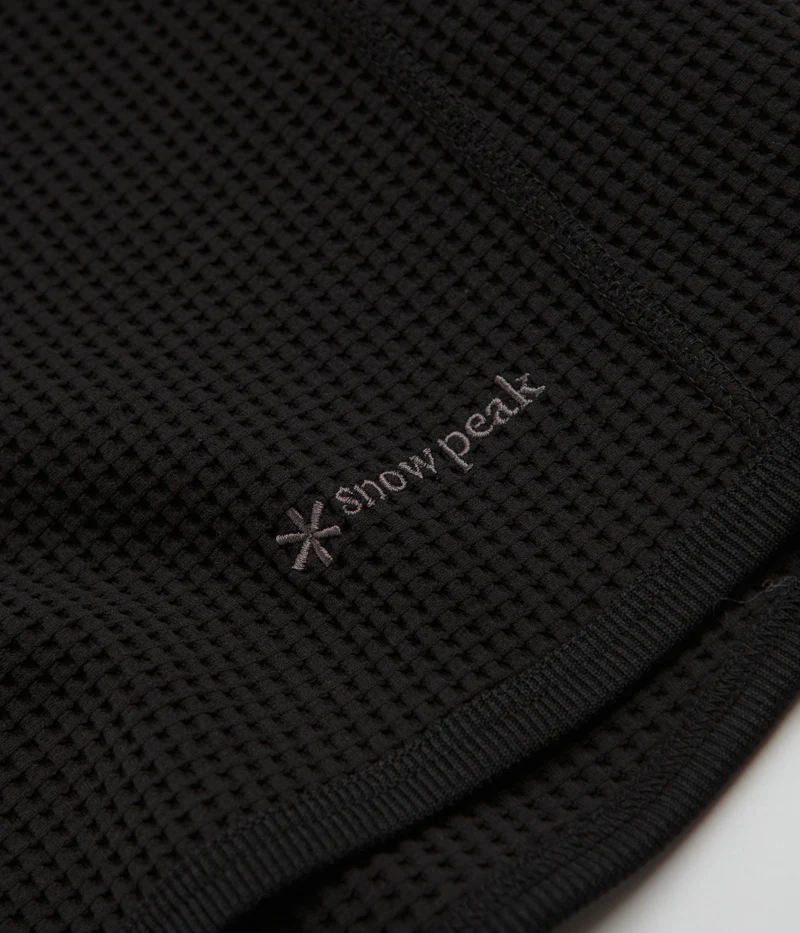 Snow Peak Dry Waffle T-Shirt - Black - Image 2