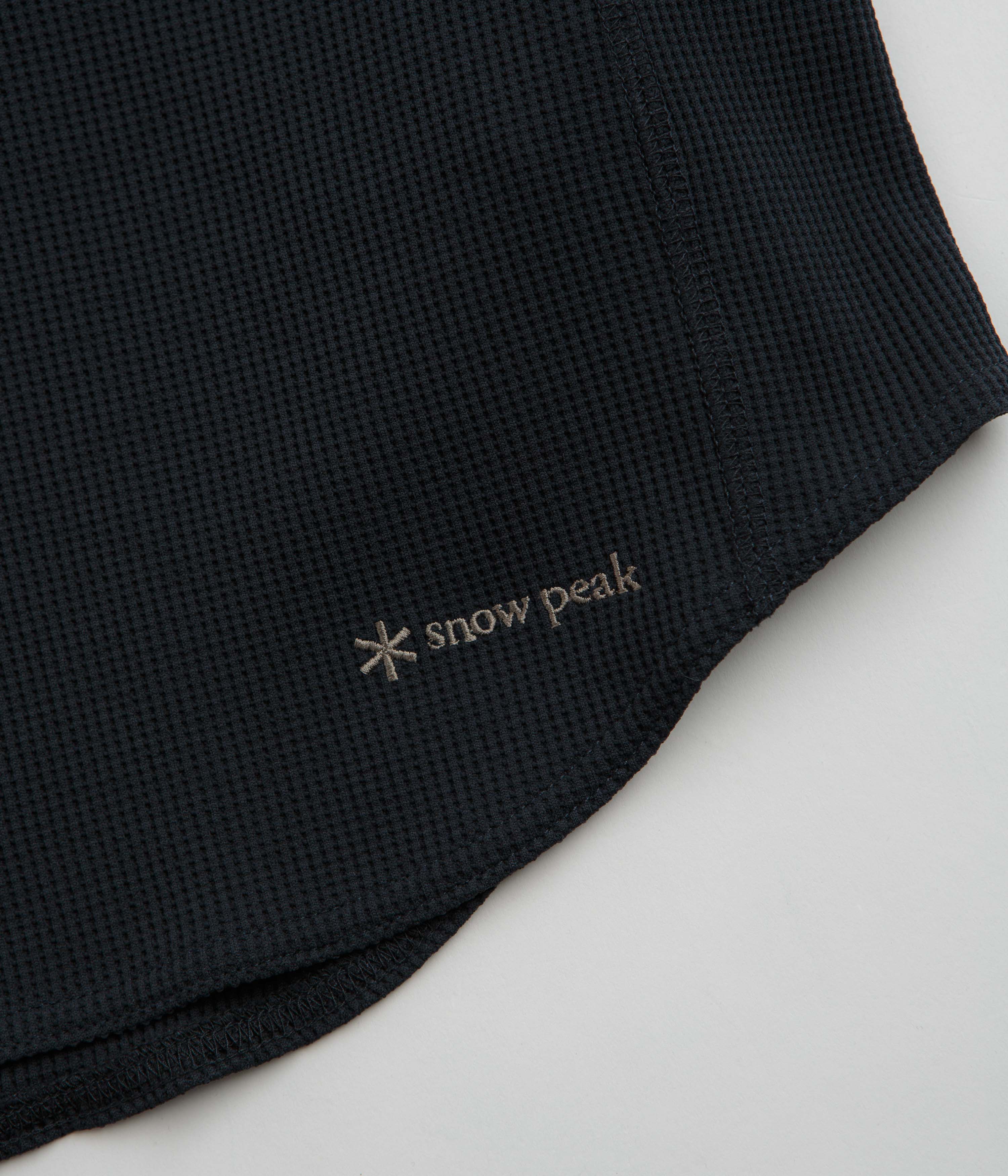 Snow Peak Dry Waffle T-Shirt - Dark Navy - Image 3