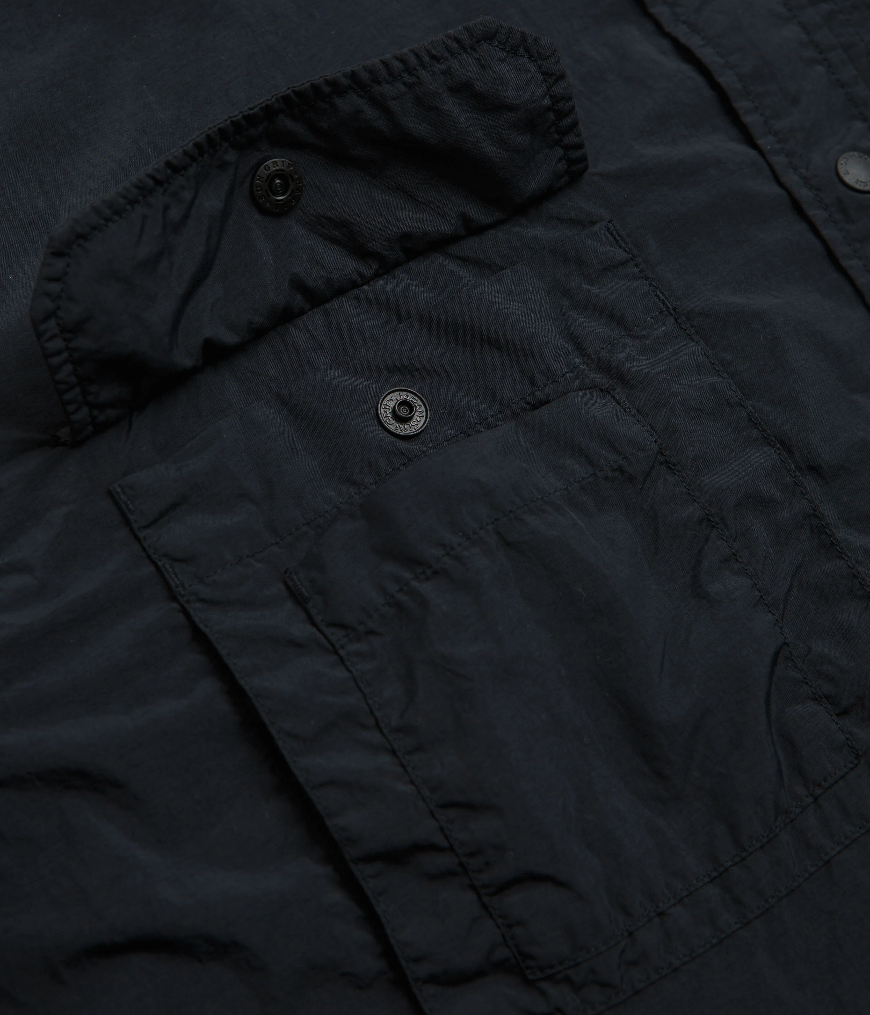 Snow Peak Garment Dyed Convertible Shirt - Black - Image 6