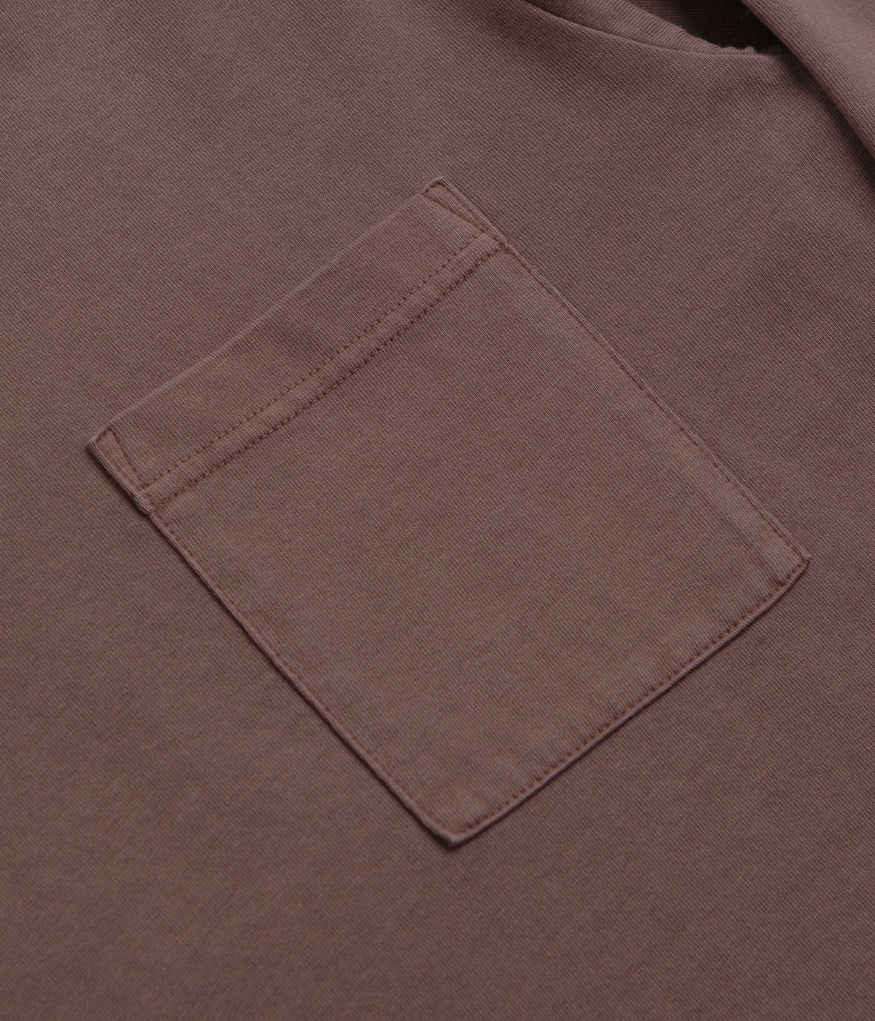 Snow Peak Garment Dyed Long Sleeve T-Shirt - Burgundy - Image 5