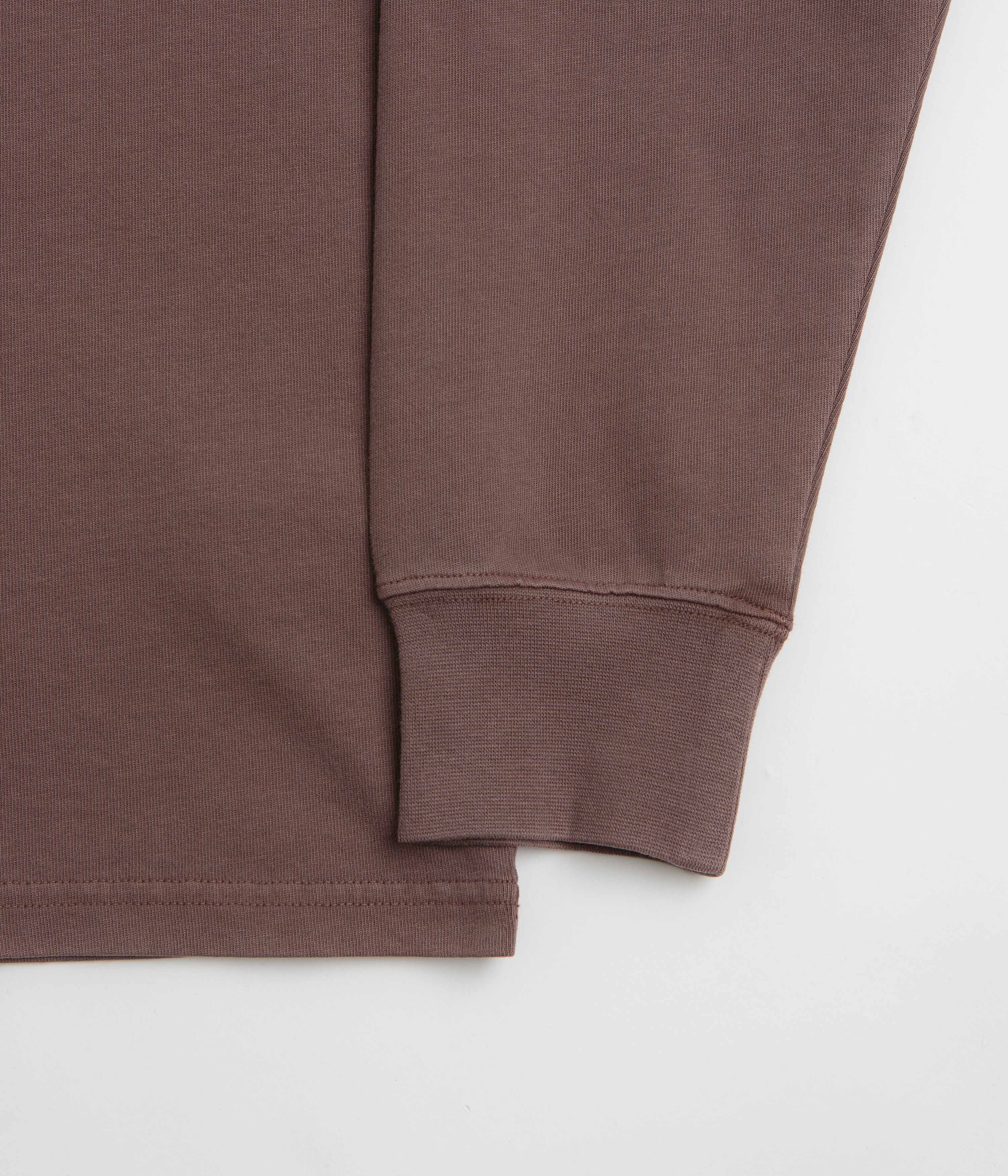 Snow Peak Garment Dyed Long Sleeve T-Shirt - Burgundy - Image 6