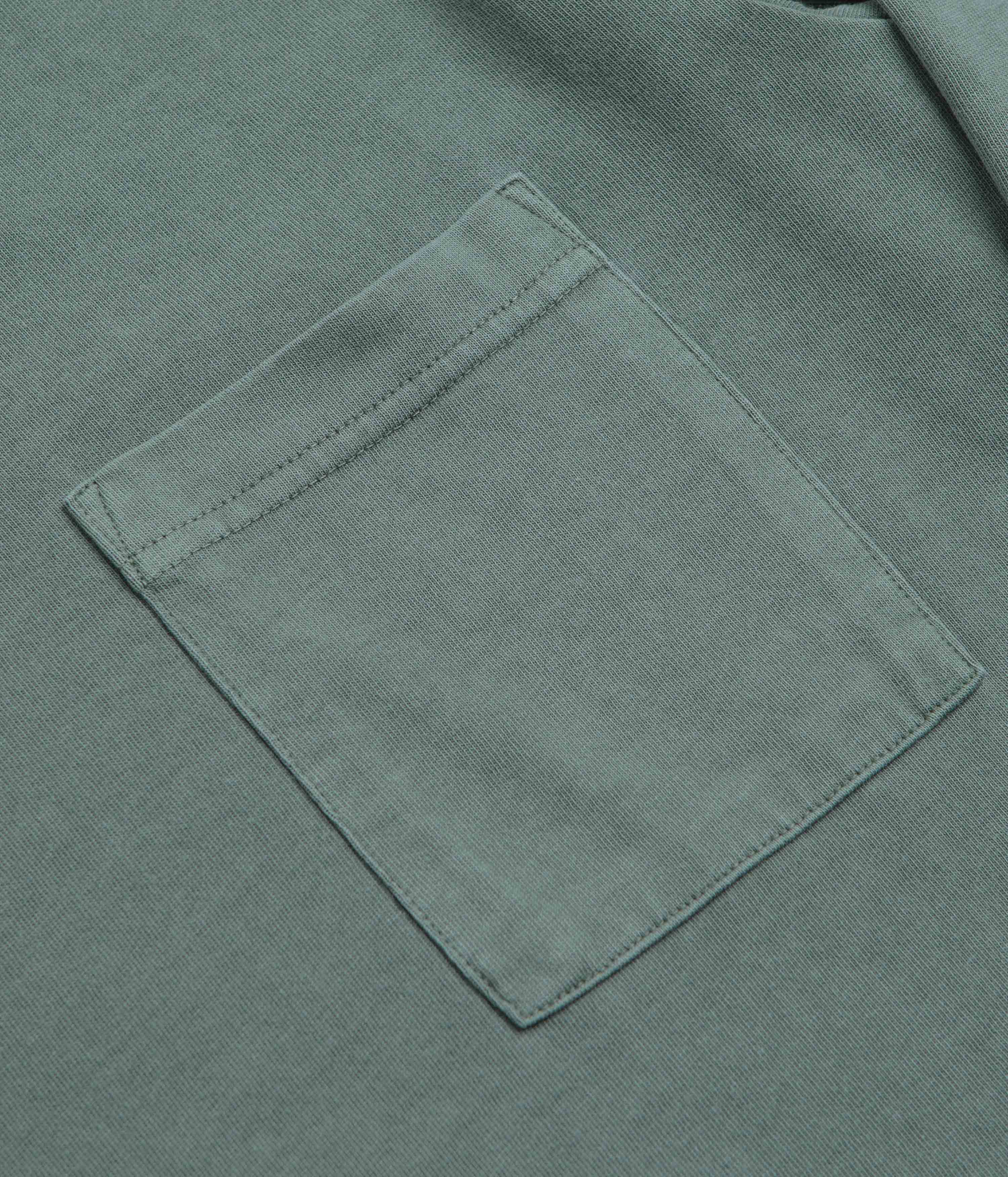 Snow Peak Garment Dyed Long Sleeve T-Shirt - Dark Green - Image 5