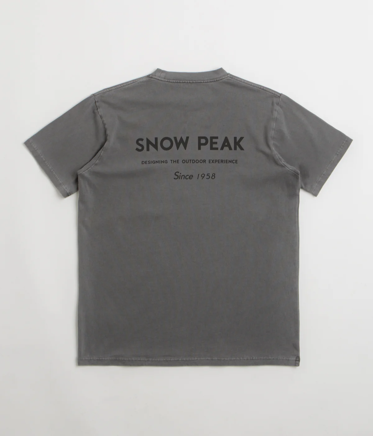 Snow Peak Garment Dyed T-Shirt - Charcoal