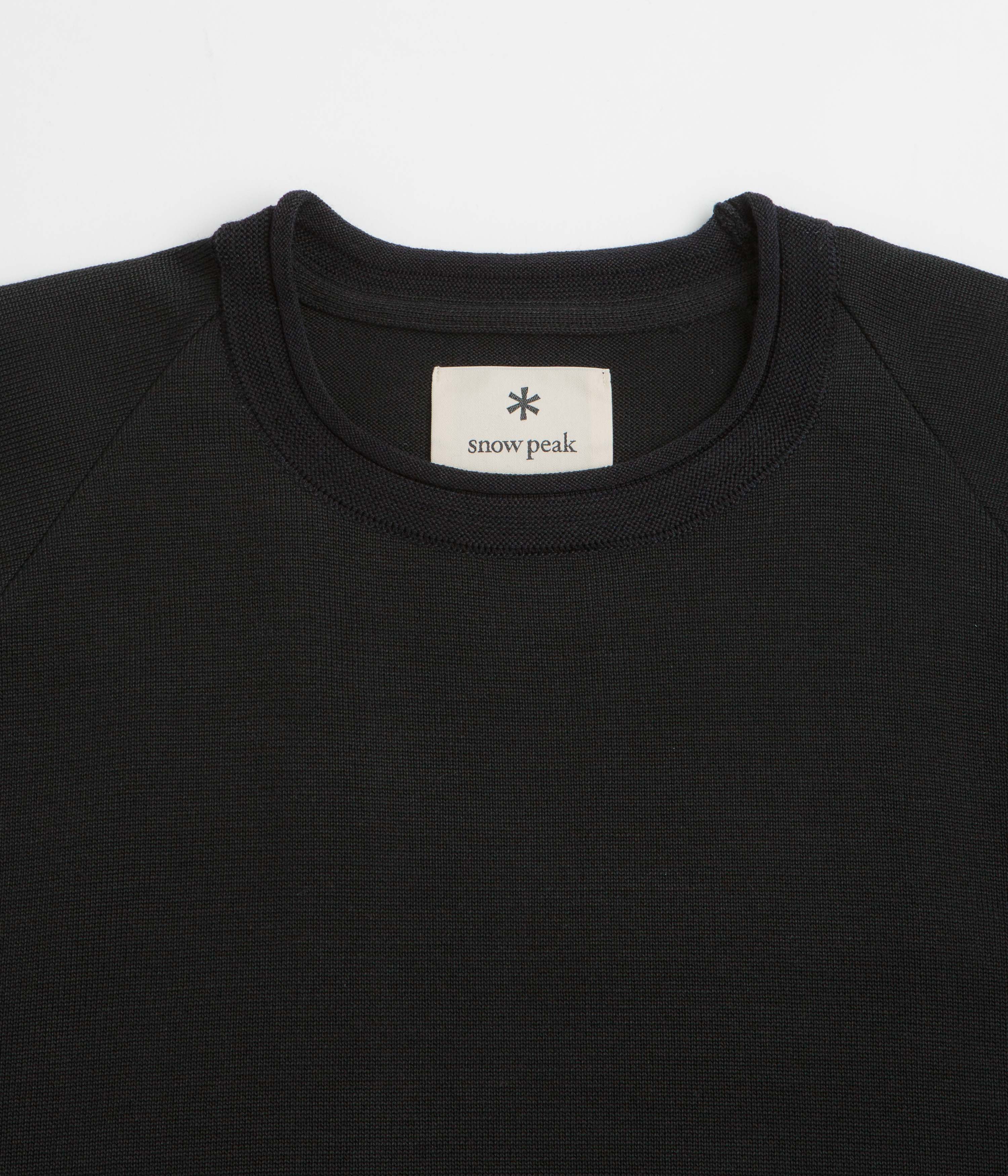 Snow Peak Knit Pullover Sweatshirt - Black - Image 2