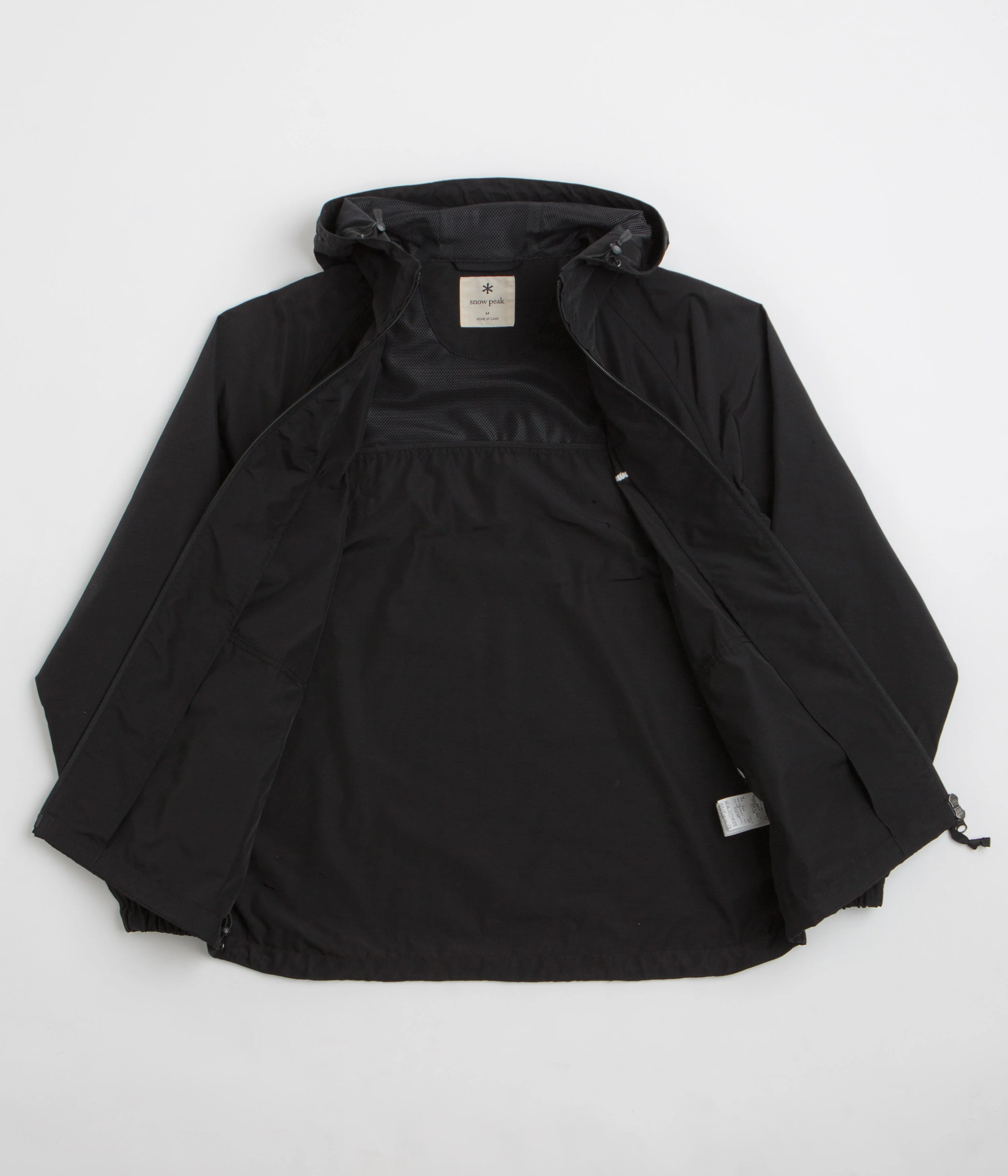 Snow Peak Light Mountain Cloth Zip Up Parka - Black - Image 2