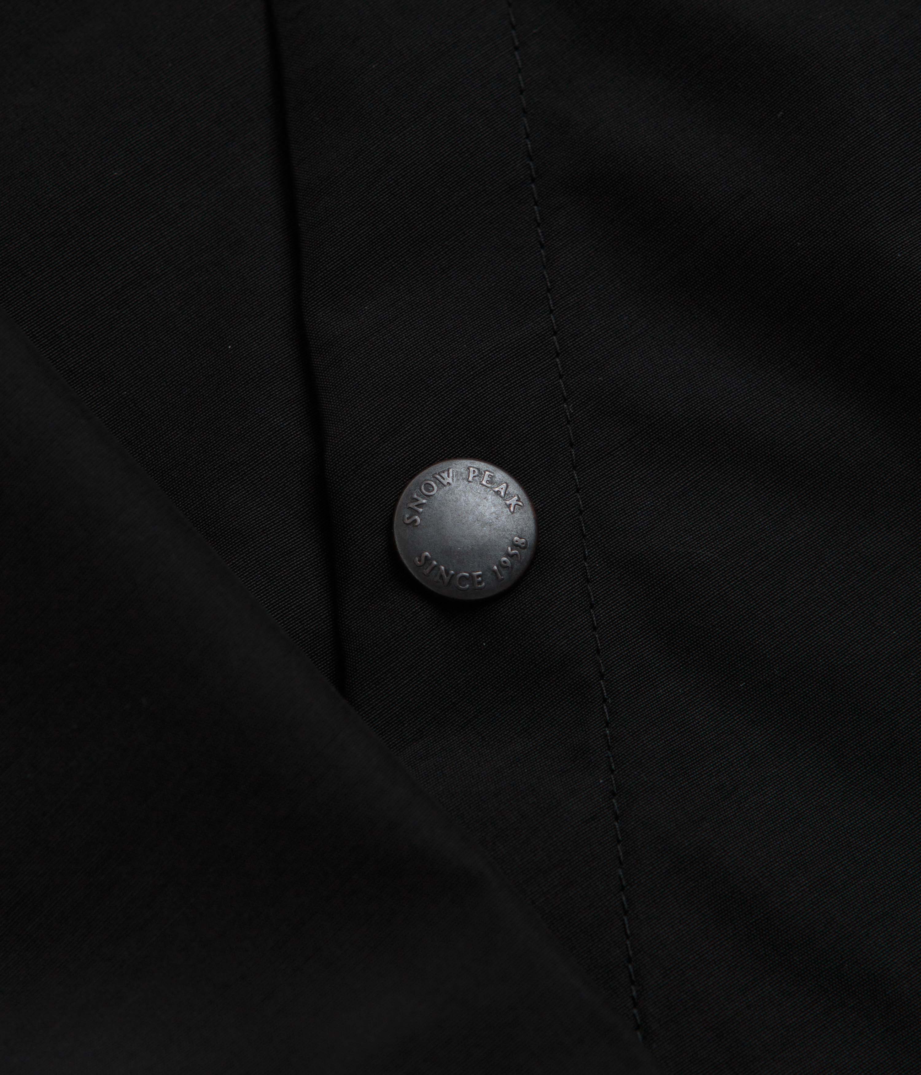 Snow Peak Light Mountain Cloth Zip Up Parka - Black - Image 6