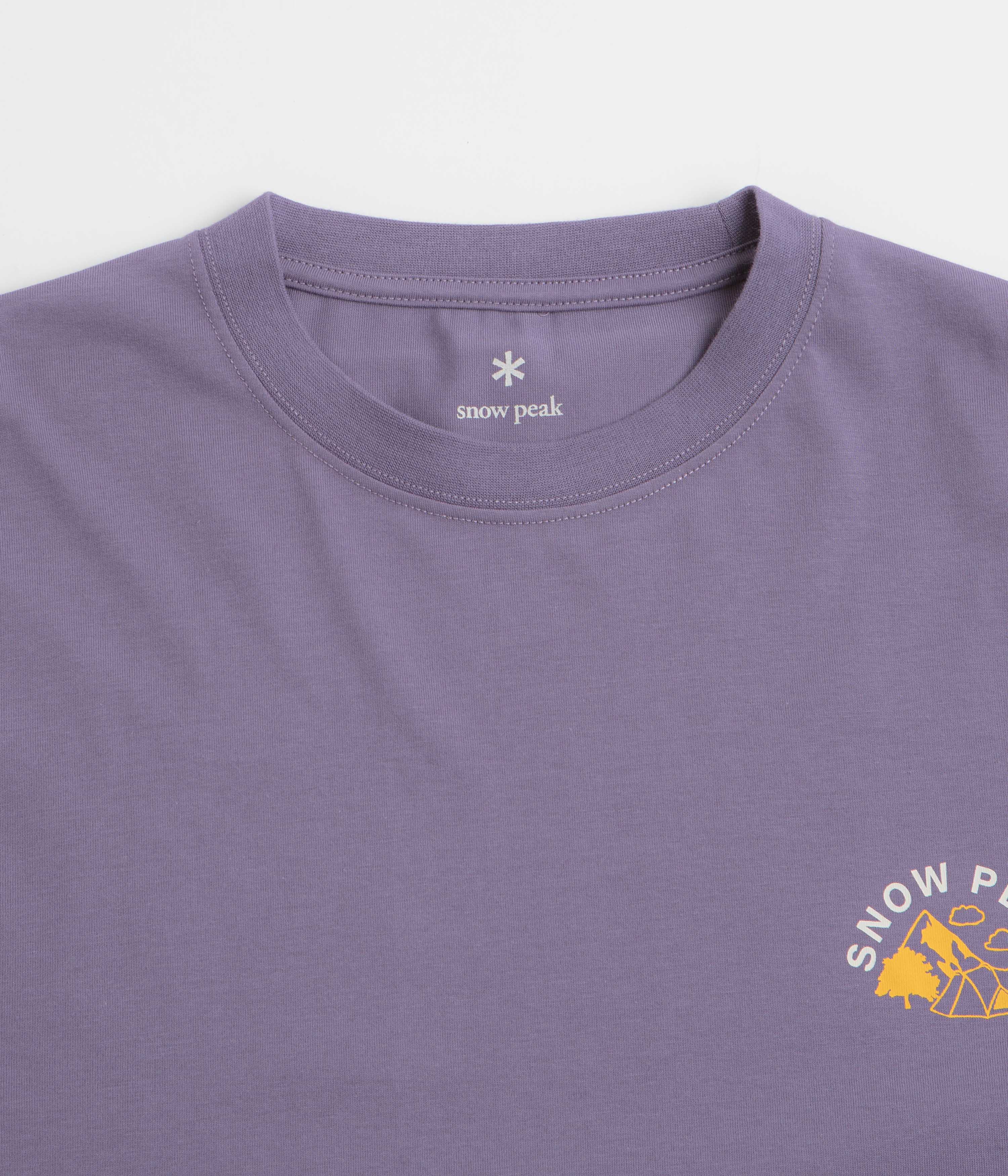 Snow Peak Living With Nature Long Sleeve T-Shirt - Purple - Image 3