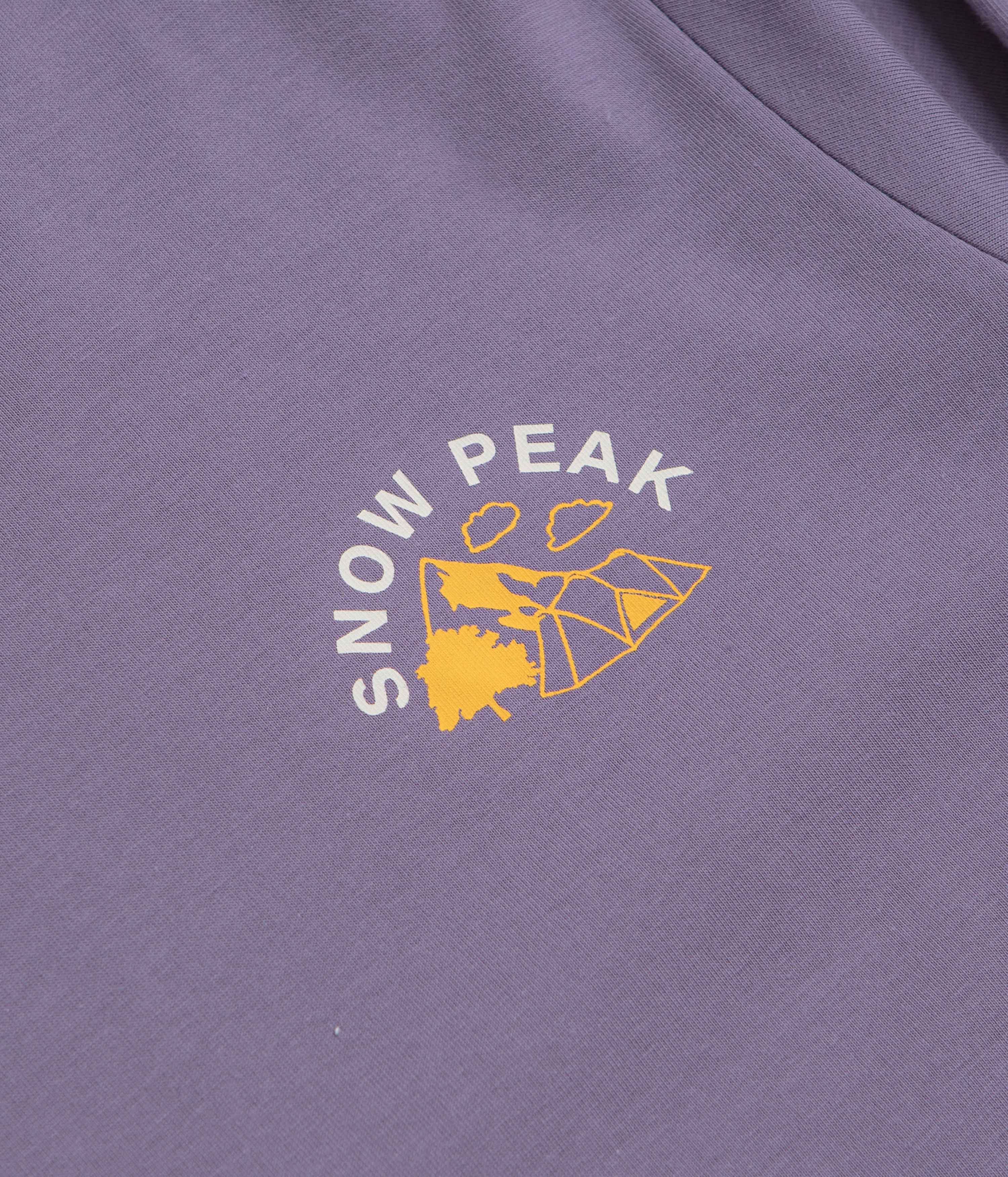 Snow Peak Living With Nature Long Sleeve T-Shirt - Purple - Image 4