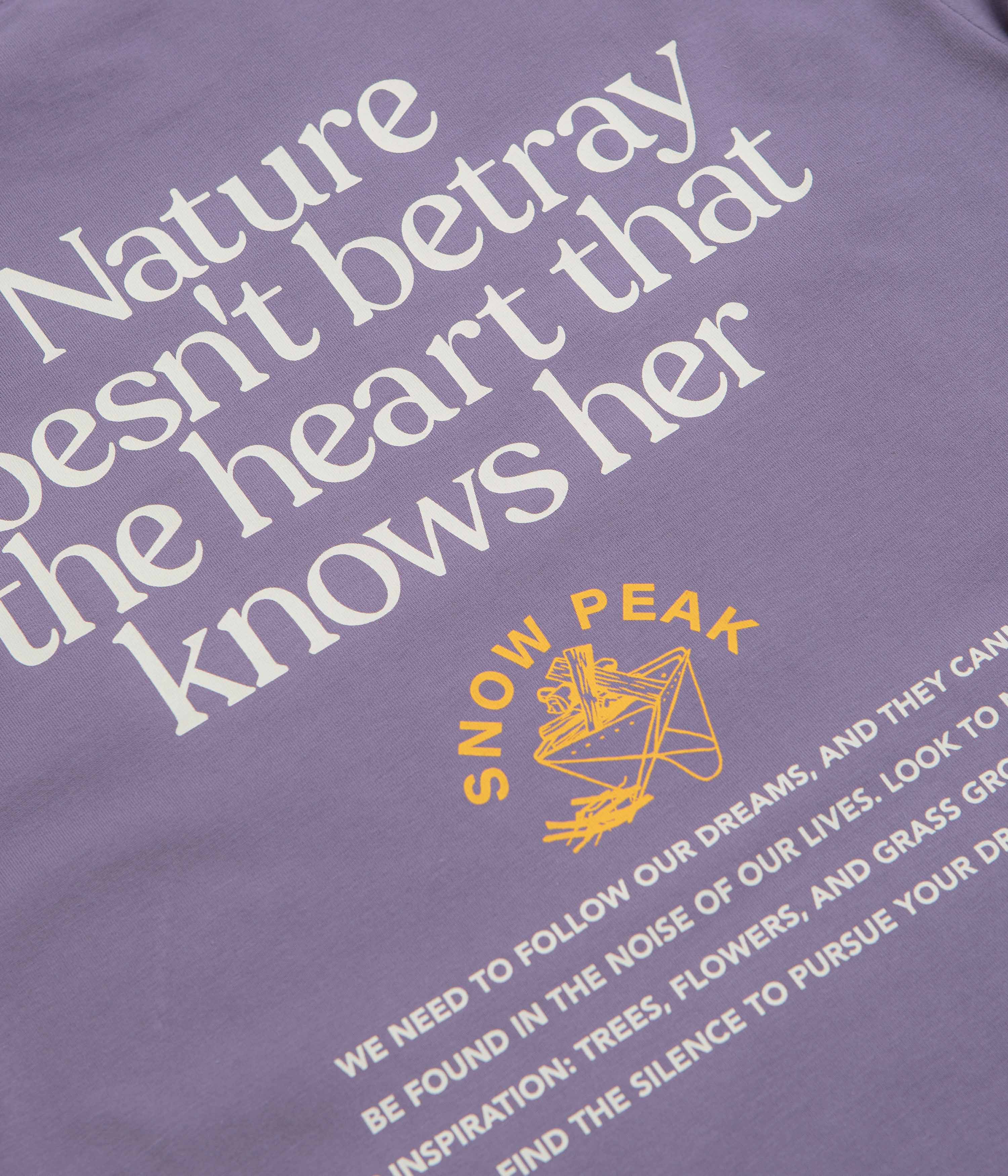 Snow Peak Living With Nature Long Sleeve T-Shirt - Purple - Image 5