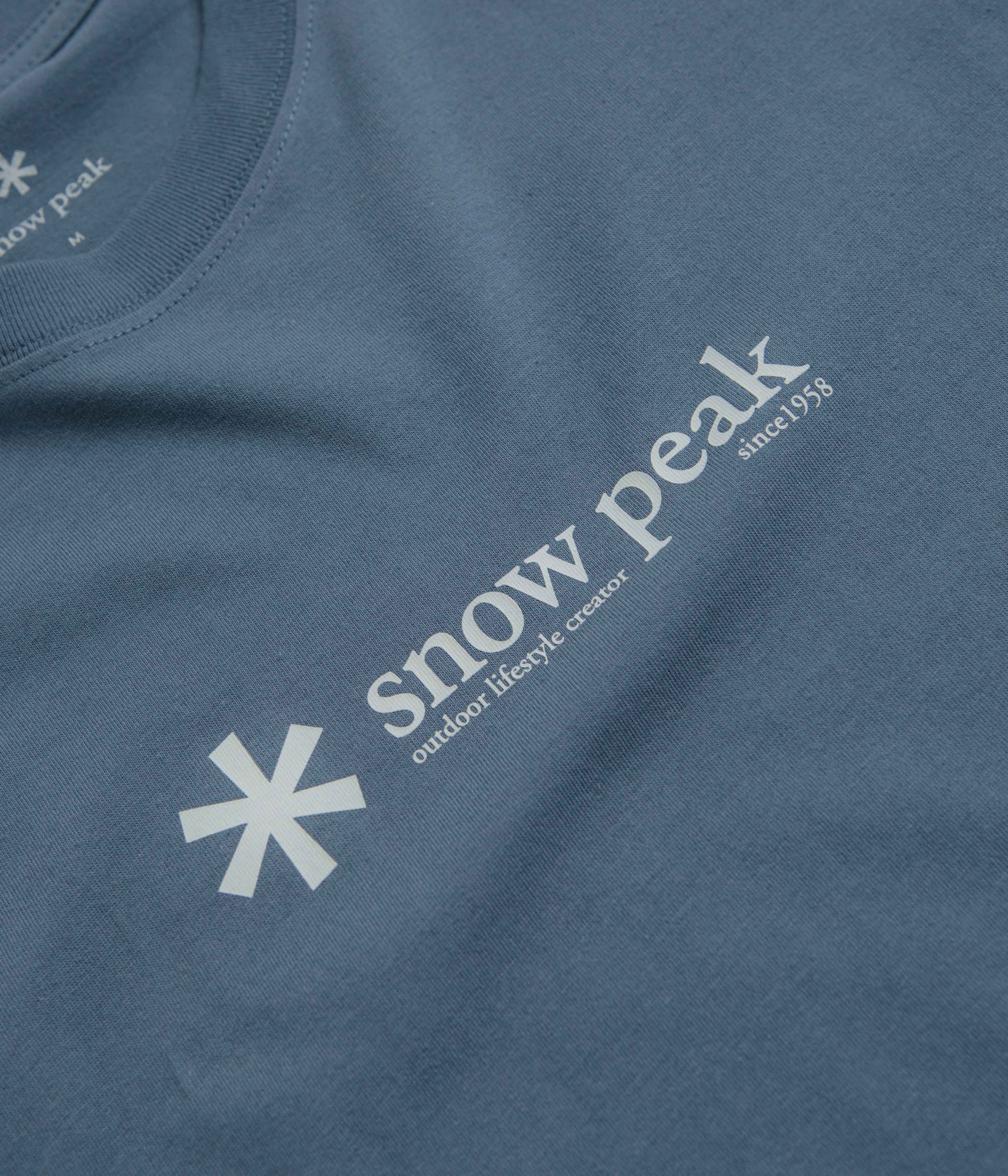 Snow Peak Logo T-Shirt - Slate Blue - Image 2