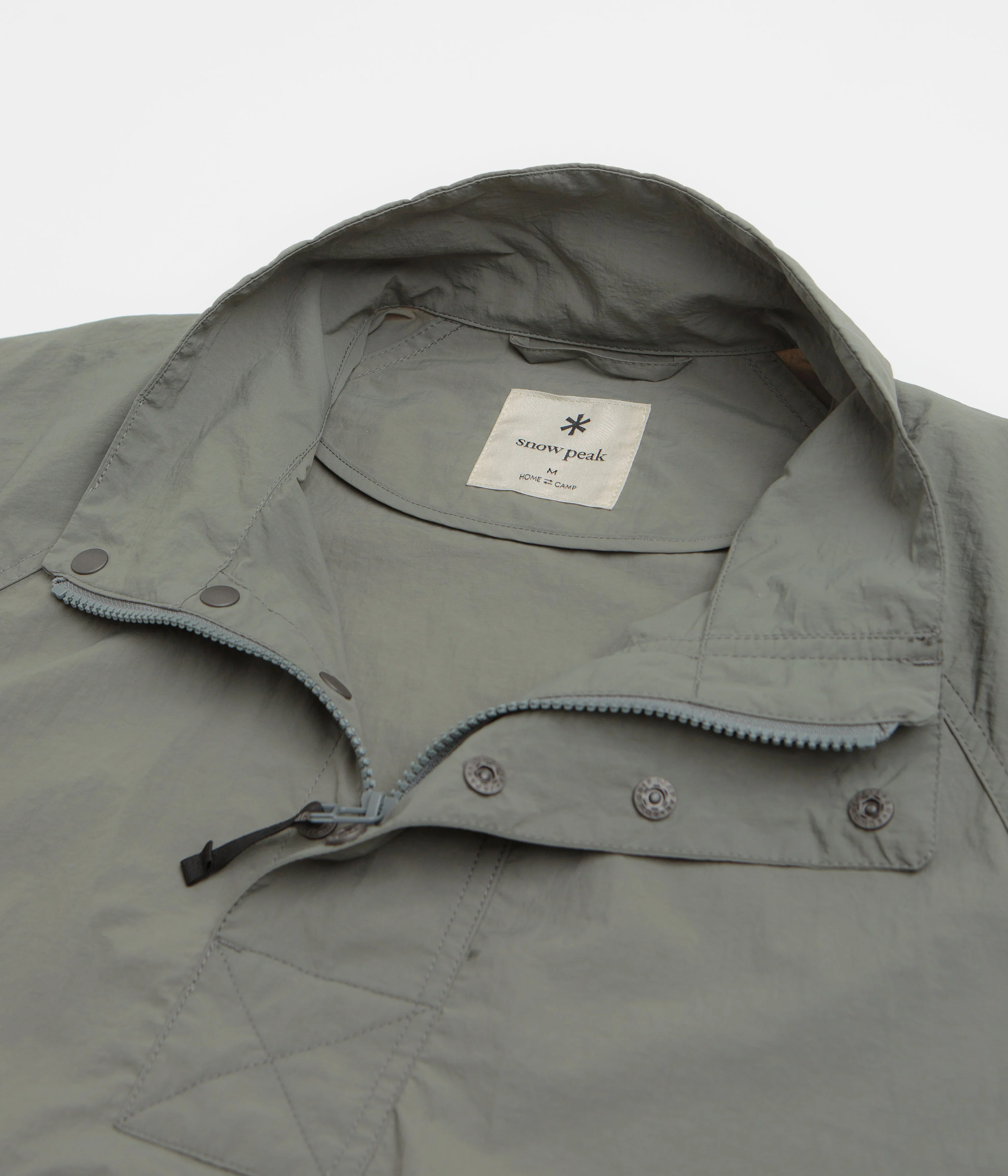 Snow Peak Nylon Tussah Anorak - Light Olive - Image 2