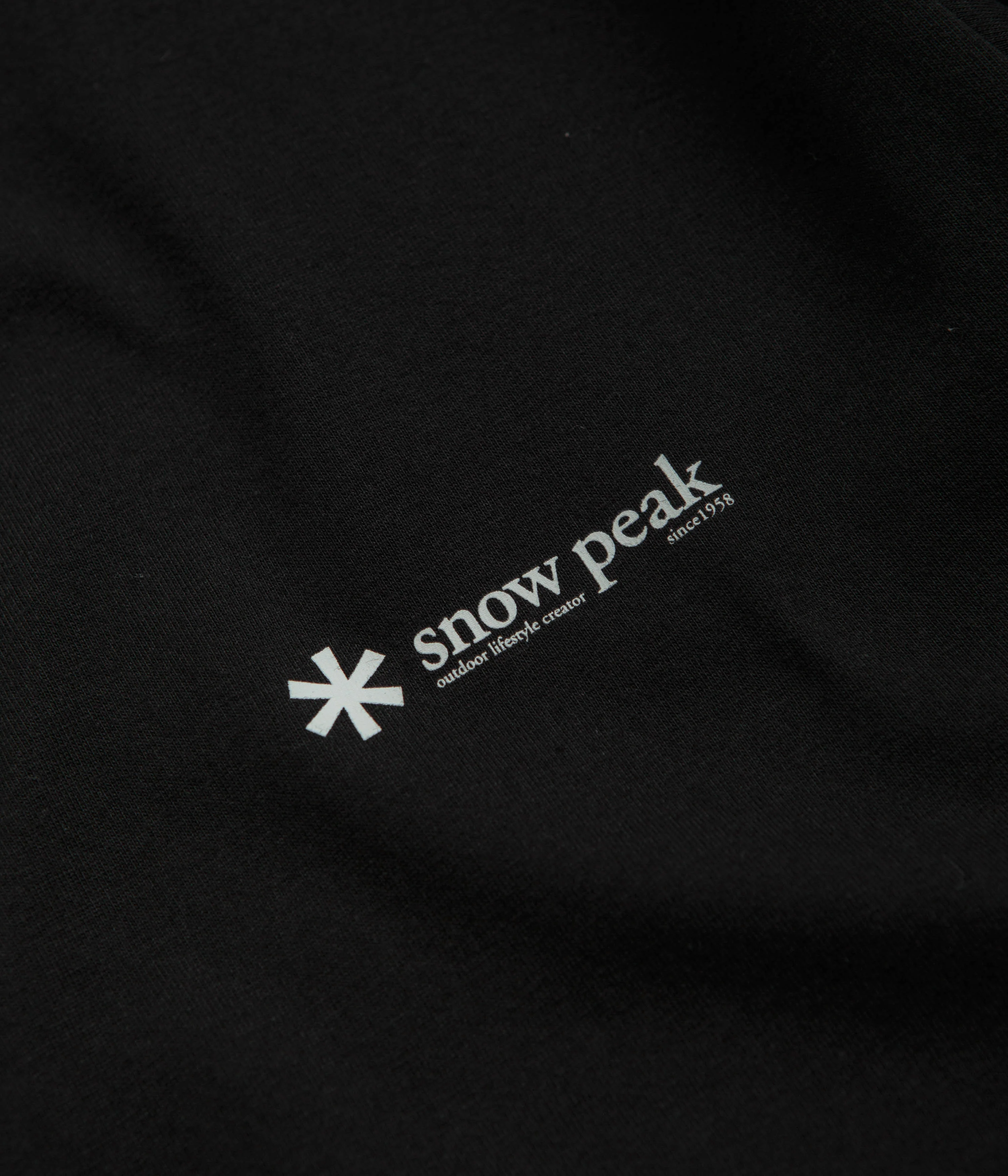 Snow Peak Onepoint Logo Long Sleeve T-Shirt - Black - Image 3